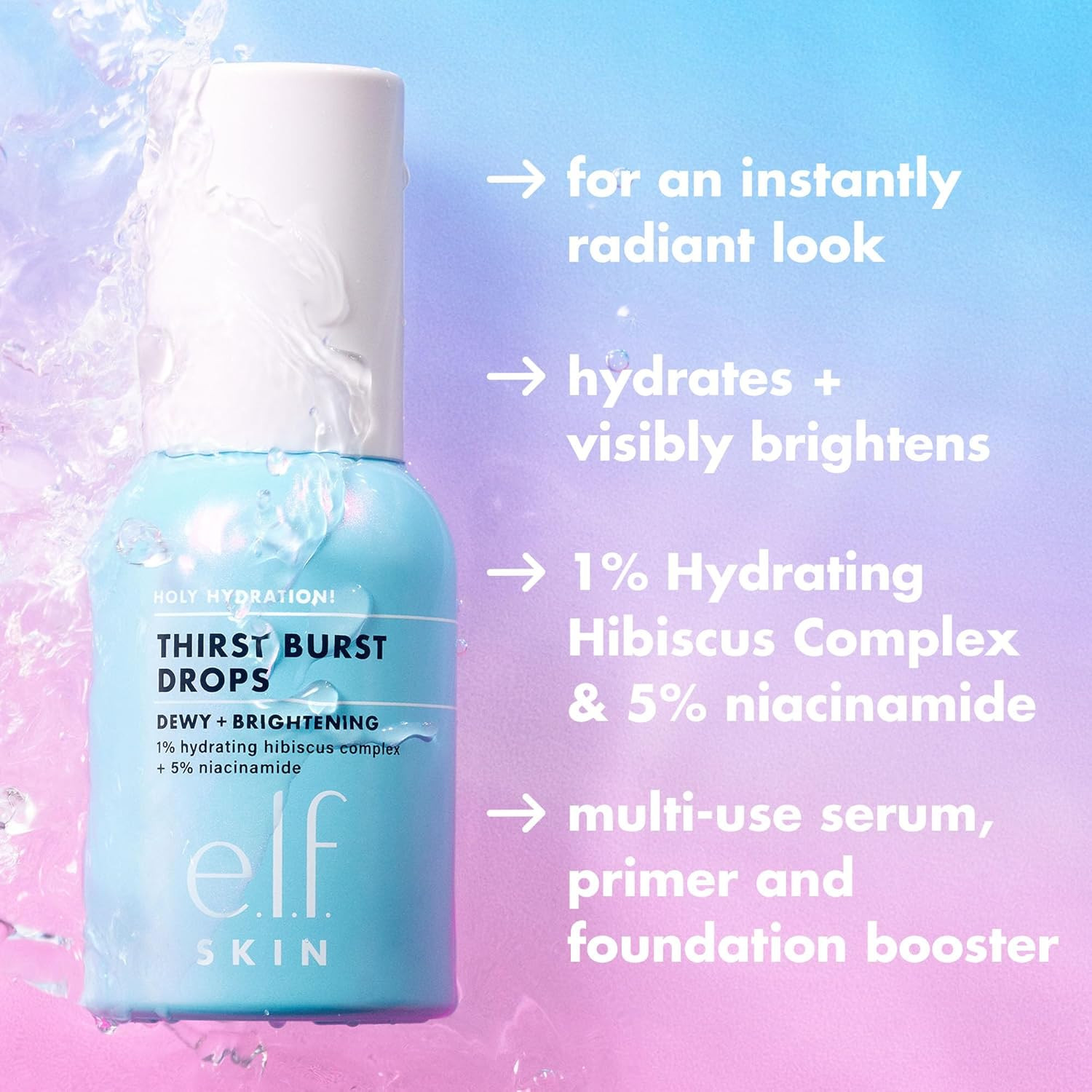SKIN Holy Hydration! Thirst Burst Drops, Serum for a Radiant Complexion Instantl
