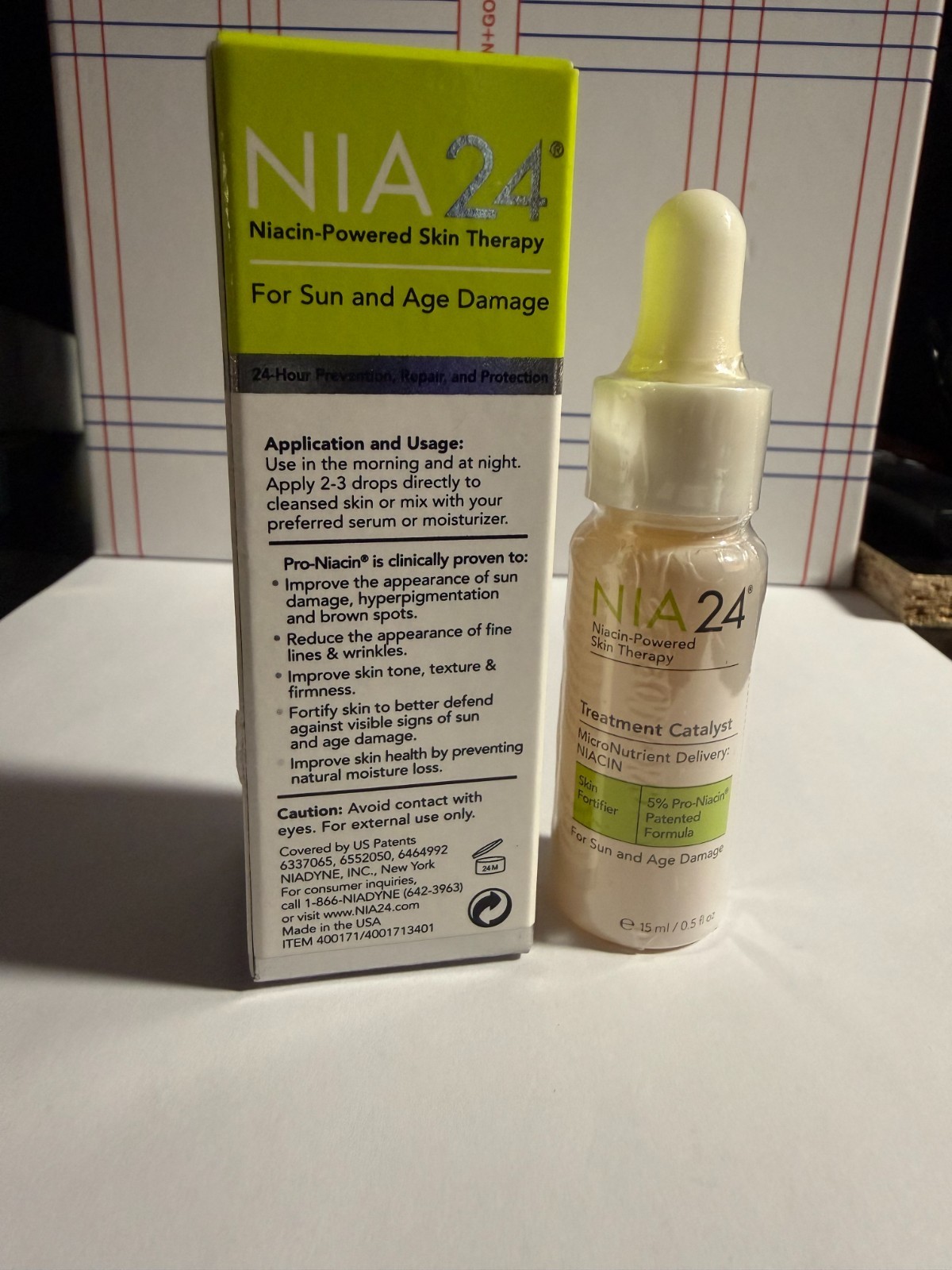 Nia 24 Niacin Face Oil Treatment Catalyst Fortifier Sun Age Damaged Skin 0.5 oz