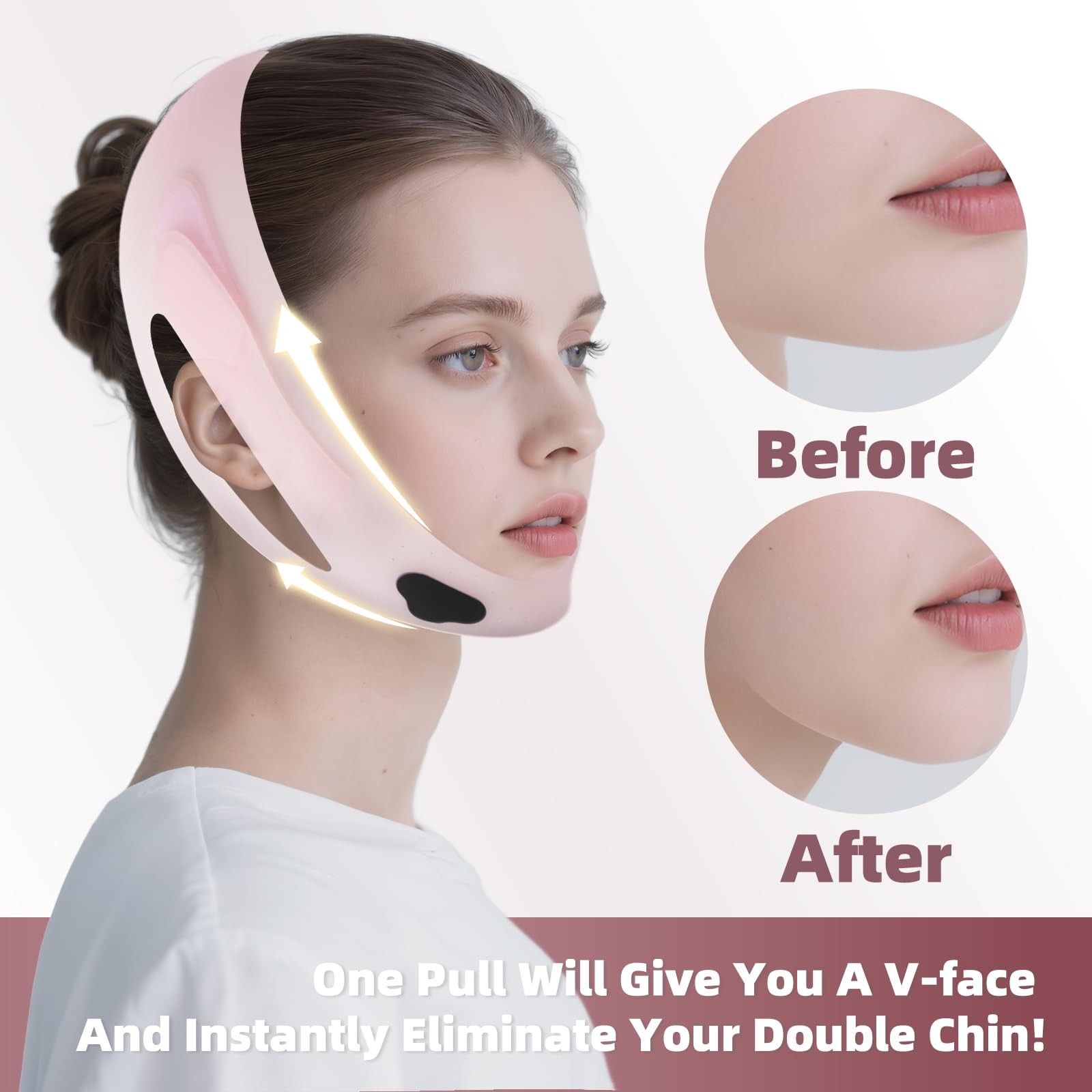 Chin Strap for Sleeping, Silicone Adjustable Chin Strap, Reusable Double Chin…