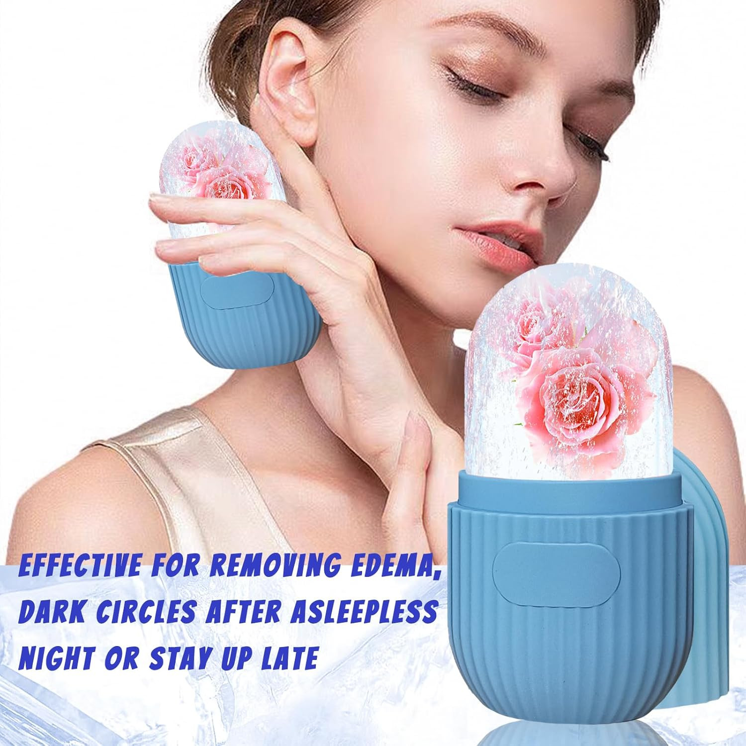 Joyeee Ice Face Roller, Reusable Silicone Mold Face Massage Eye Facial Beauty Sk