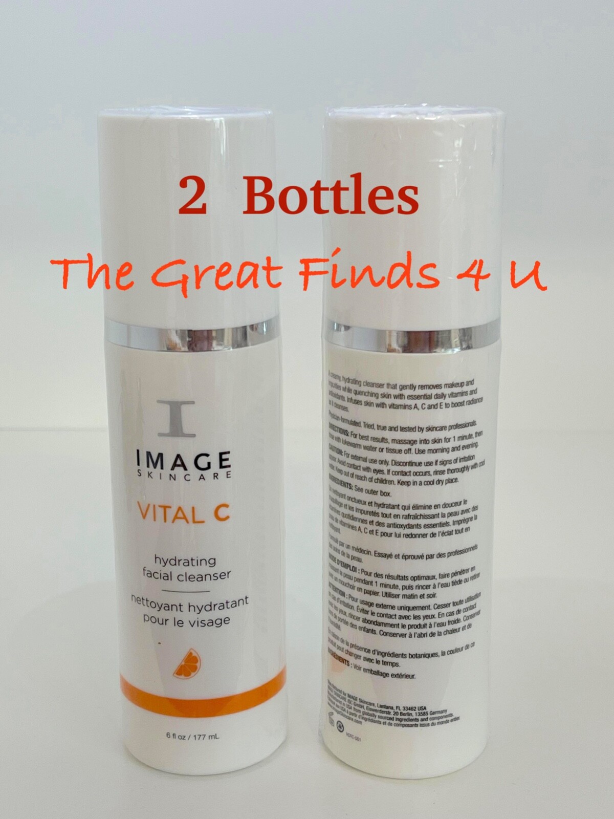 2x Image VITAL C Hydrating Face Cleanser 6oz each New & Sealed MSRP $76 total