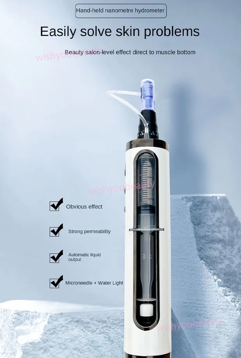 Micro Pen Mesotherapy Gun & 10Pcs 42Pins Replacement Needles Cartridges Tips
