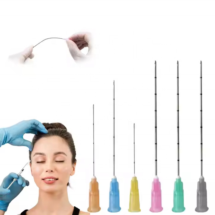 Beauty Salon Flexible Disposable Sterile Micro Cannula Blunt Tips