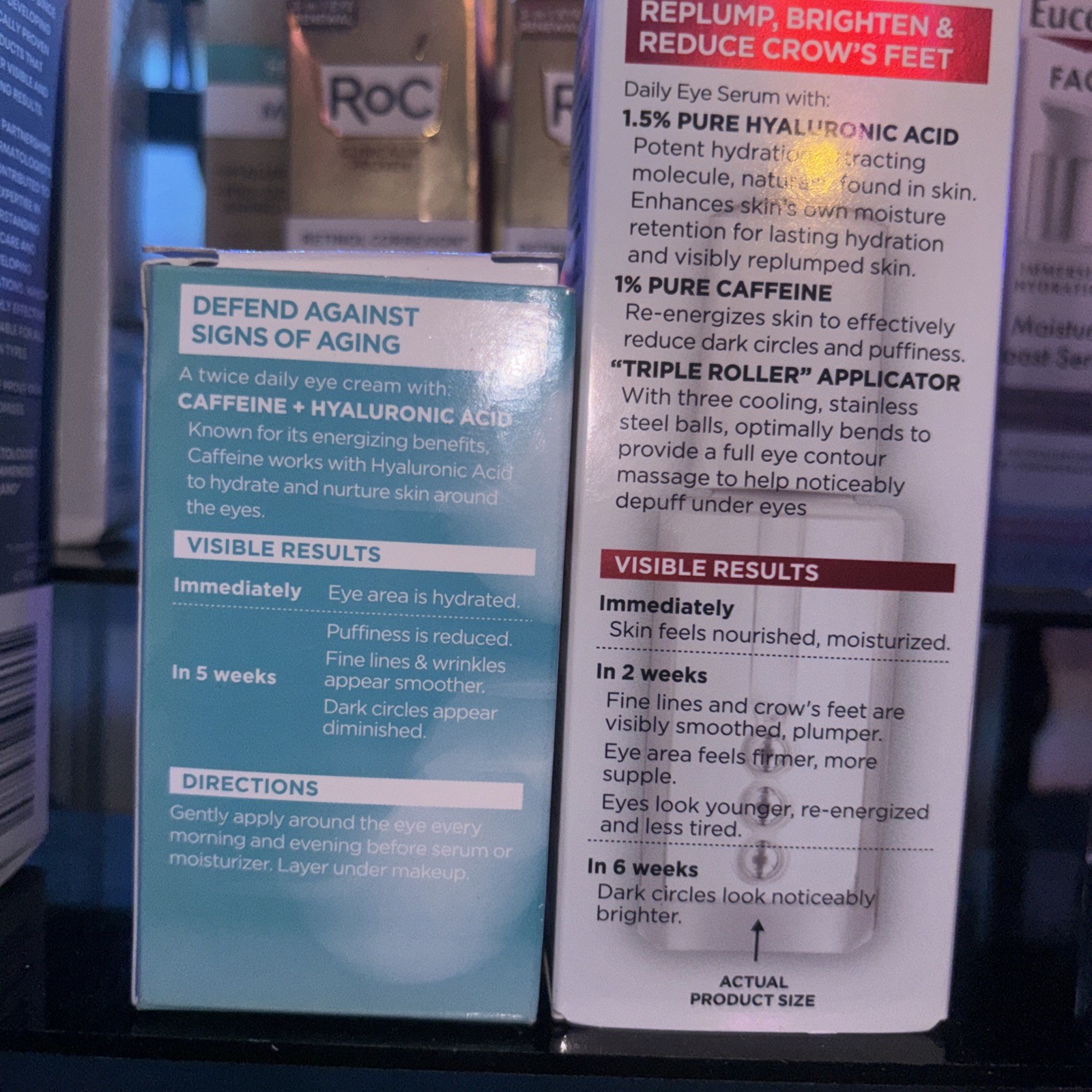 L’Oréal Revitalift Derm Intensives Hyaluronic Acid Caffeine Serum&Eye Cream 0.5