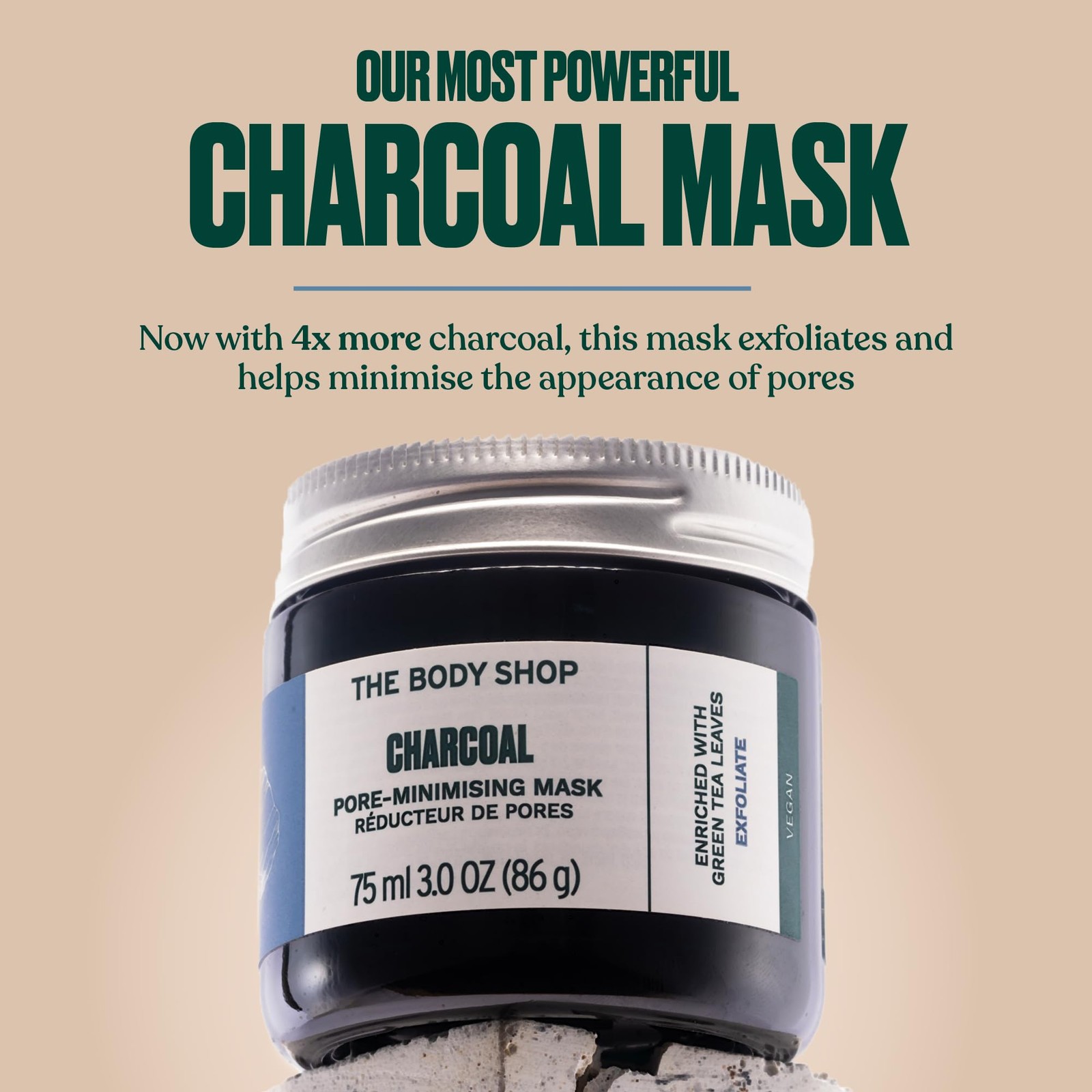 Charcoal Pore-Minimizing Mask | Clay-Based Exfoliating Face Mask | Absorbs Ex…