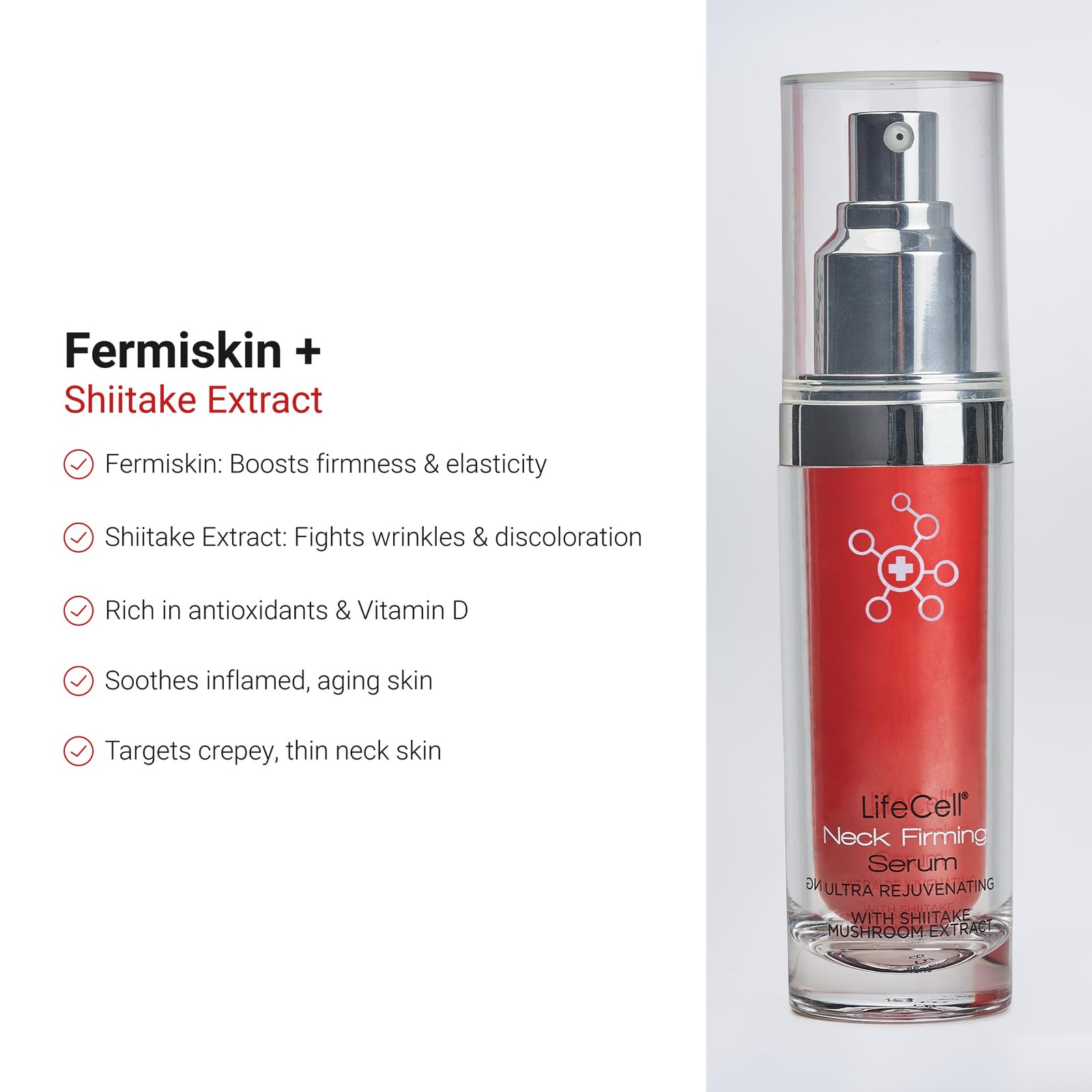 Neck Firming Serum Anti Aging Lightweight Fast Absorbing 1.5oz LifeCell Cream