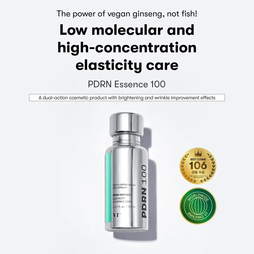 VT COSMETICS PDRN 100 Essence,Korean Gingseng Plant-derived Serum 30ml US Seller