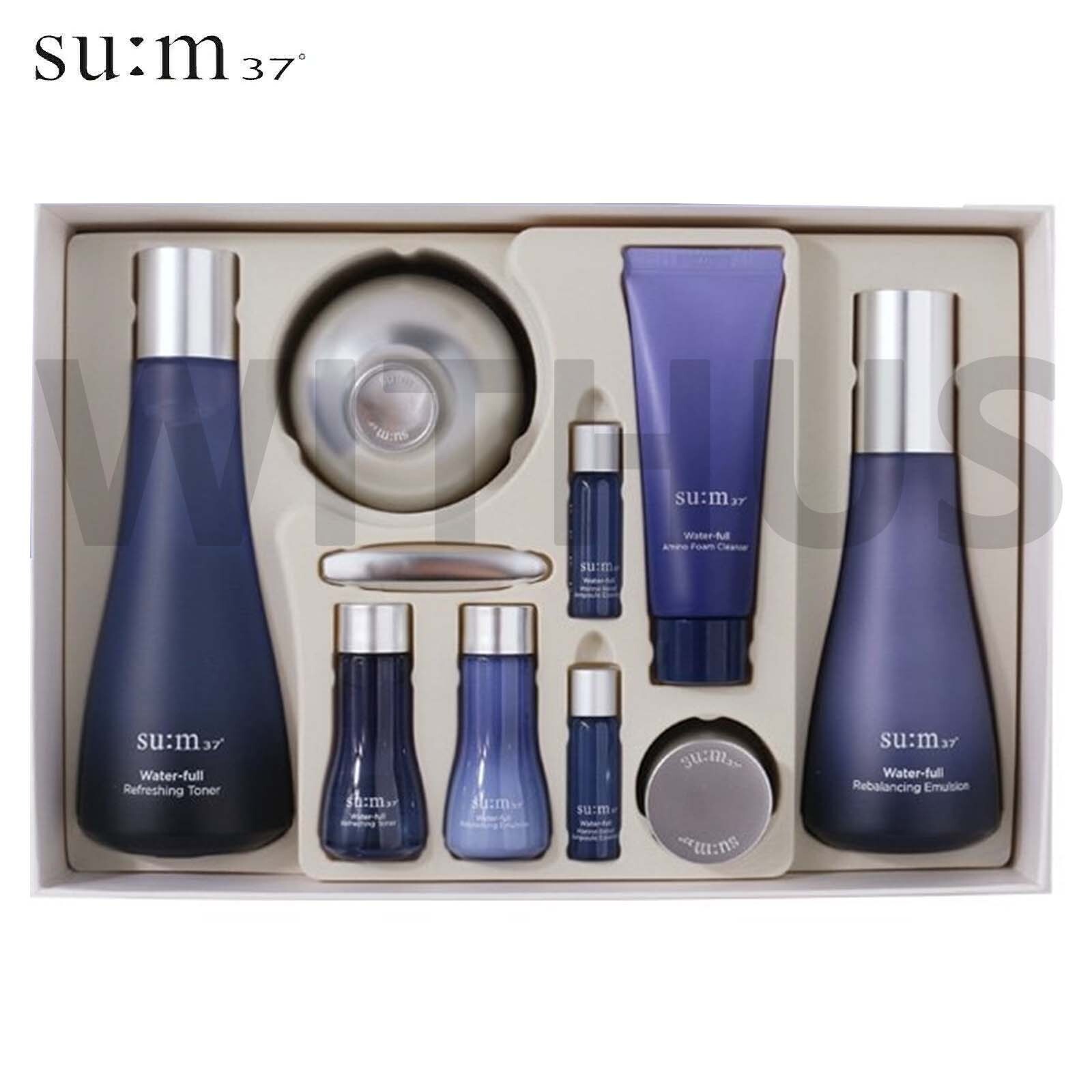 SU:M37 Water-full 3pcs Gift Set Toner Emulsion Cream sum37 – Fedex Tracking