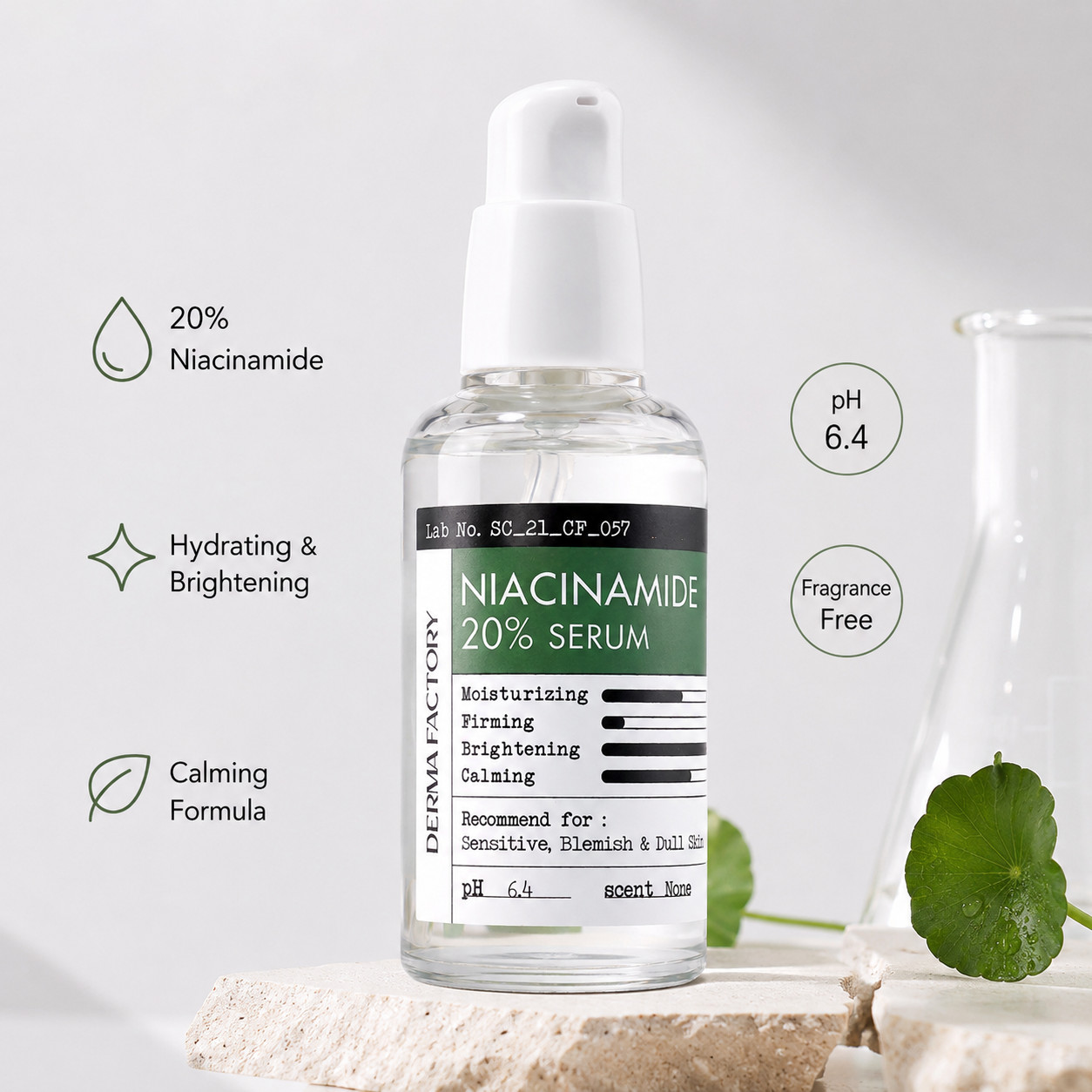 DERMAFACTORY Rose Water Serum 80ml | Moisturizing & Refreshing