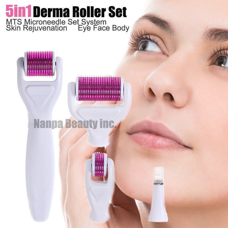 5in1 Micro Pin Derma Roller Set Anti-Aging Acne Stretch Marks Removal Treatment
