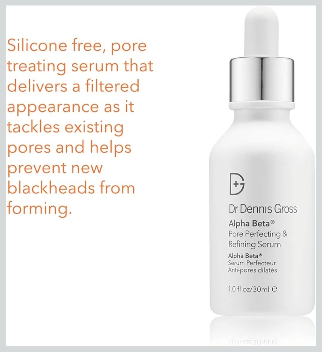 Dr Dennis Gross Alpha Beta Pore Perfecting Refining Filter Effect Blur Serum 1oz