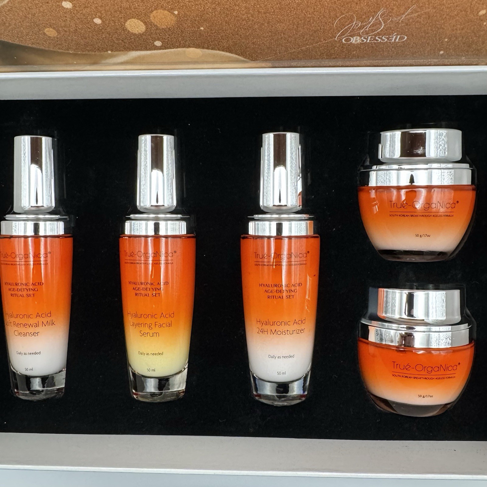 Hyaluronic Acid Ritual Face Skin Set Cleaner, Tone, Serum, Eye Gel, Moisturizer