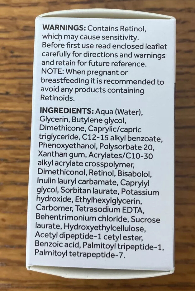 No7 Advanced Retinol 1.5% Complex Night Concentrate, Sample Size .1oz New in Box