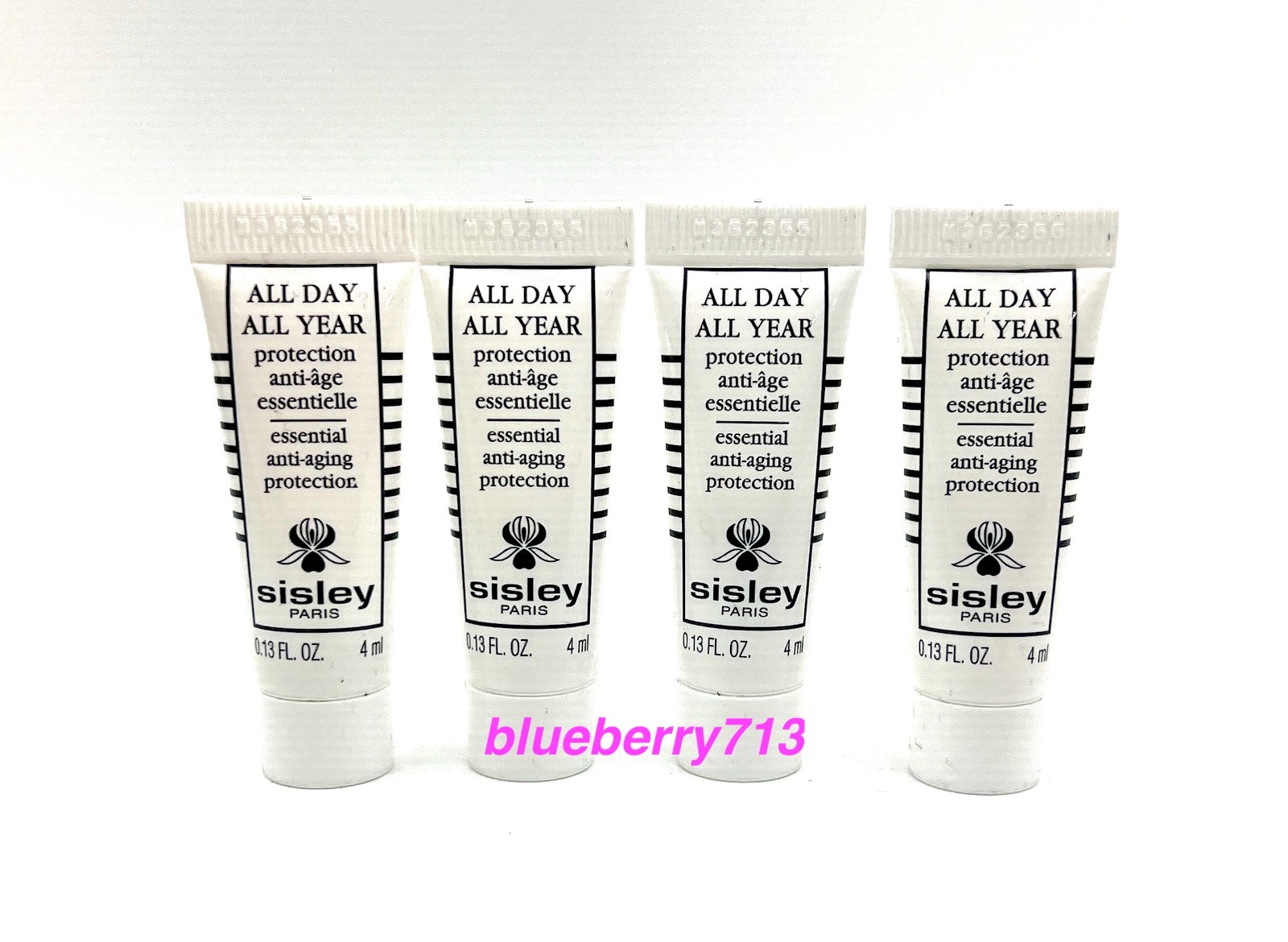 4 x Sisley All Day All Year Essential Anti-Aging Protection ~ 4ml/0.13oz Each