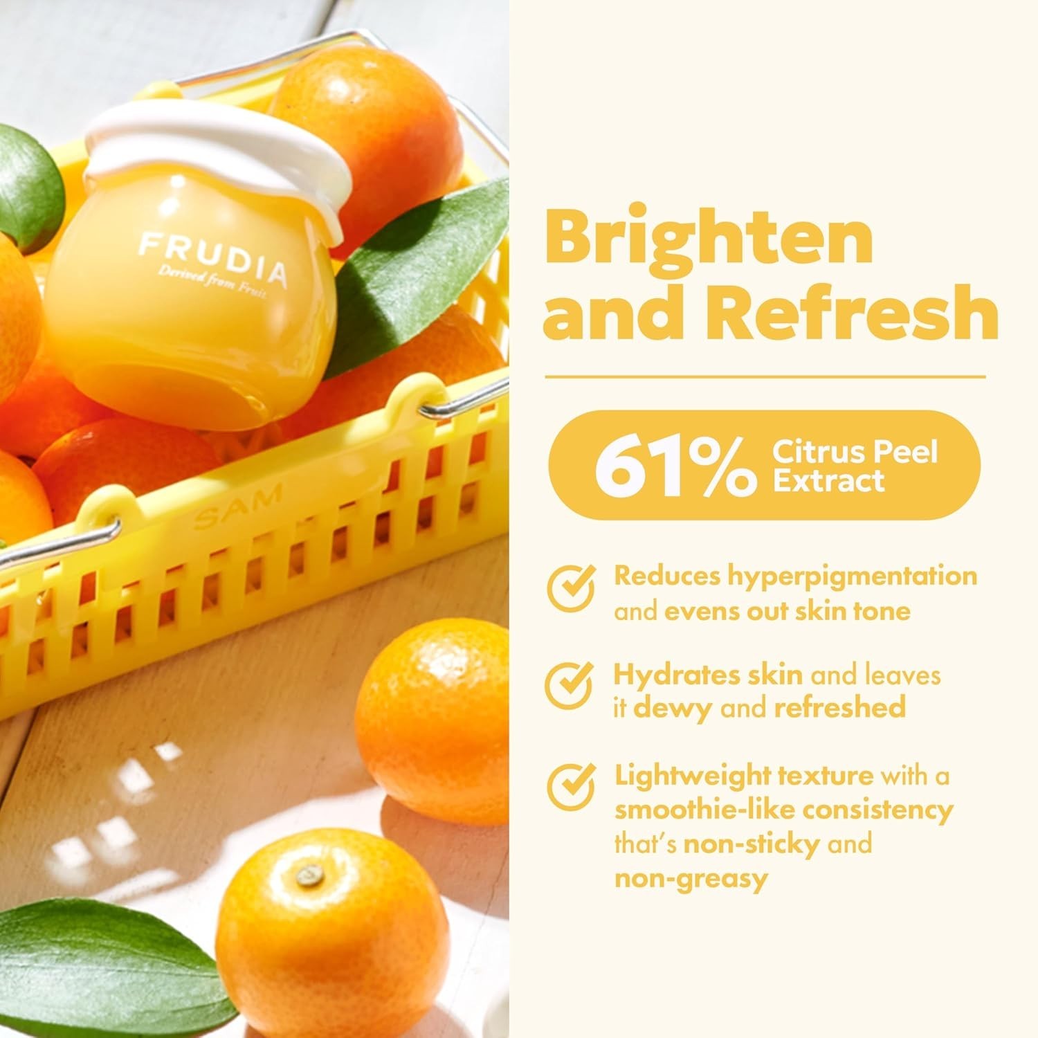 Citrus Brightening Face Cream – 61% Mandarin Extract for Radiant Skin 0.35 fl oz
