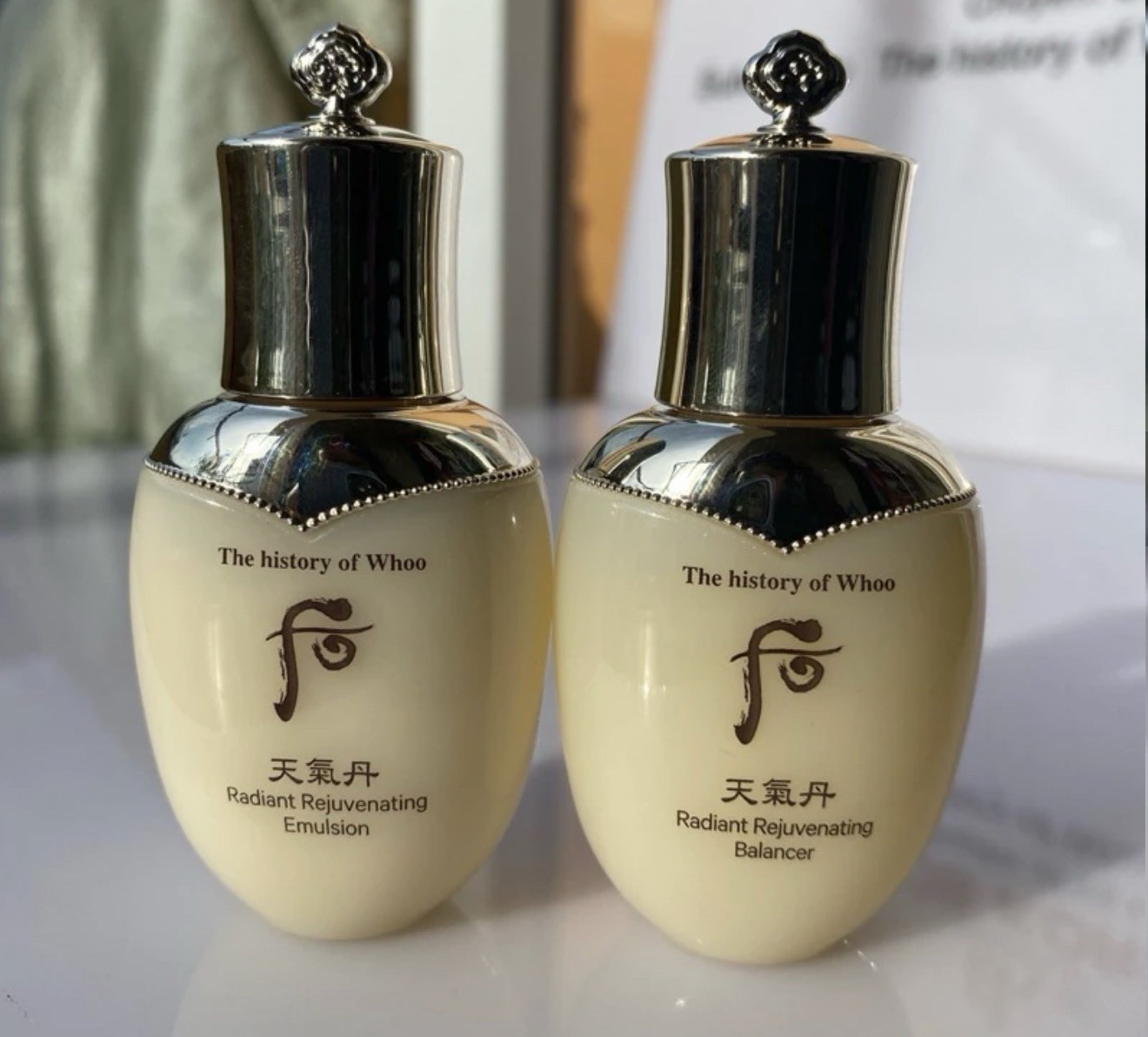 The History of WHOO Radiant Rejuvenating Balancer 25ml + Emulsion 25ml US Seller