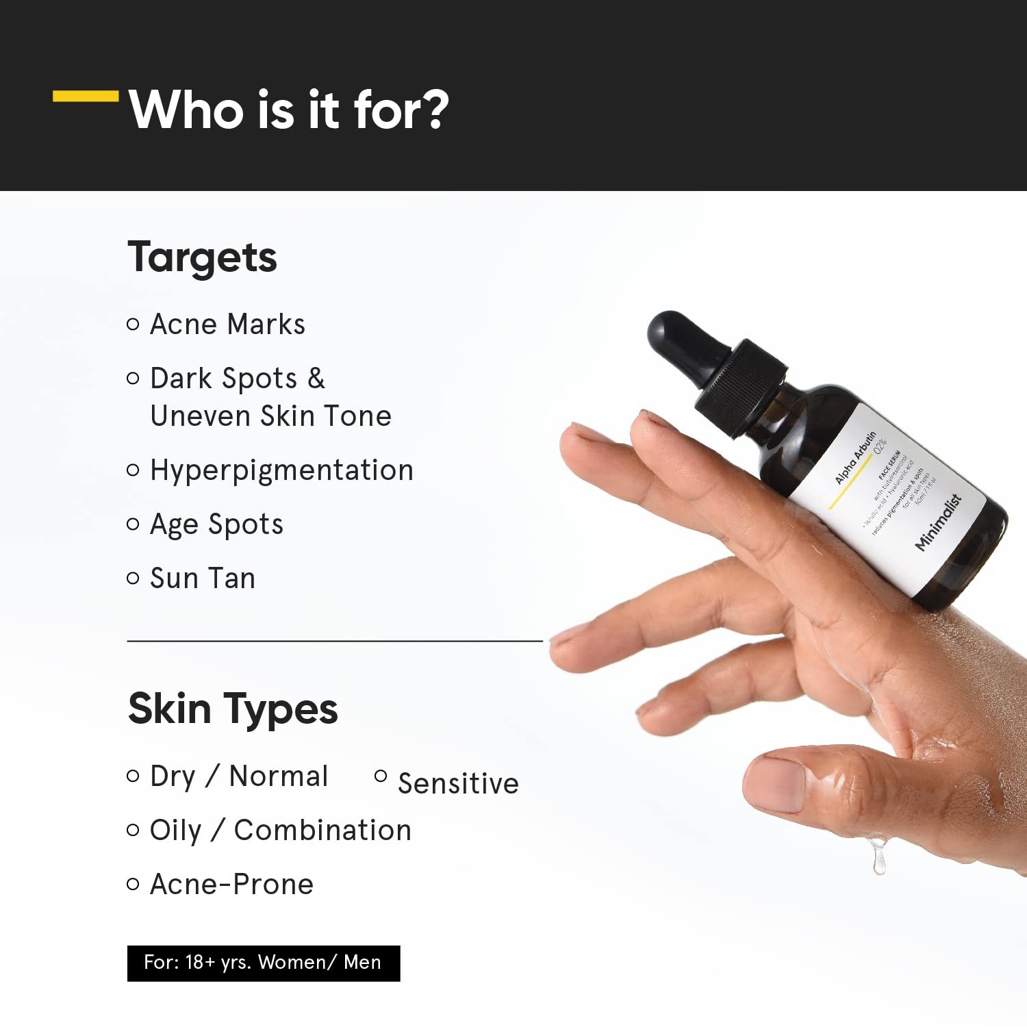 Minimalist 2% Alpha Arbutin Serum for Dark Sp0ts Removal 30ml.