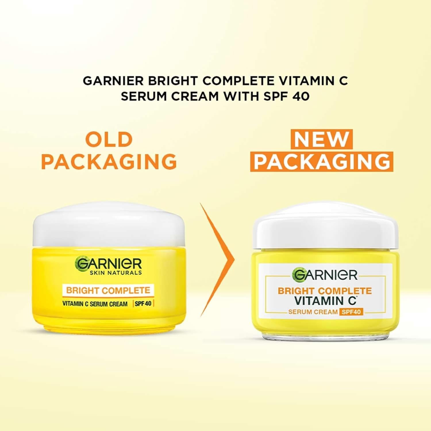 Garnier Bright Complete Vitamin C Serum Cream, SPF 40 PA+++, 45gm
