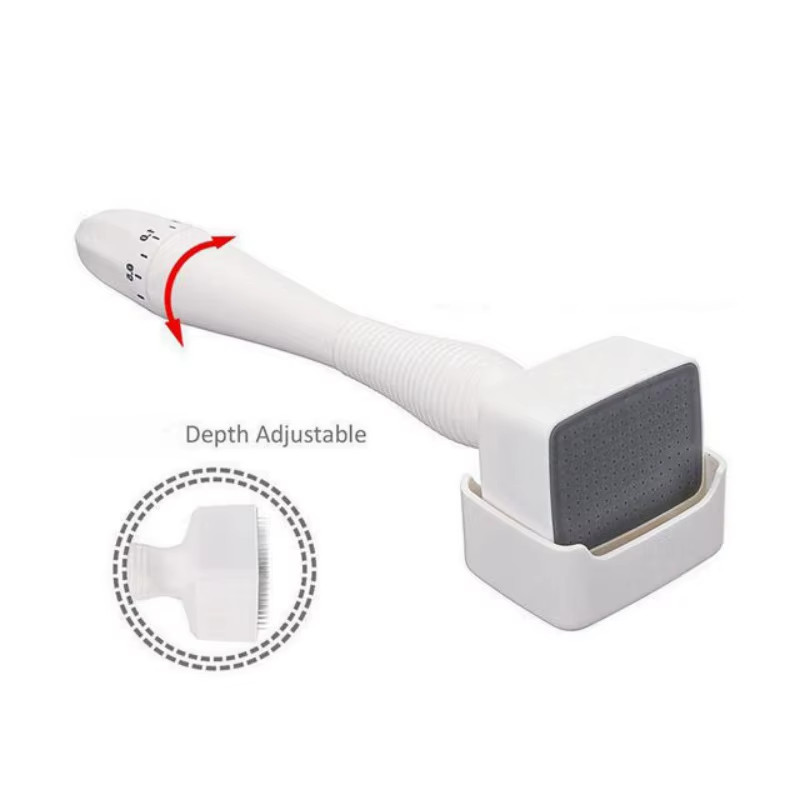 Adjustable Derma Stamp for Beard Growth & Face – 140 Titanium Micro-Needles