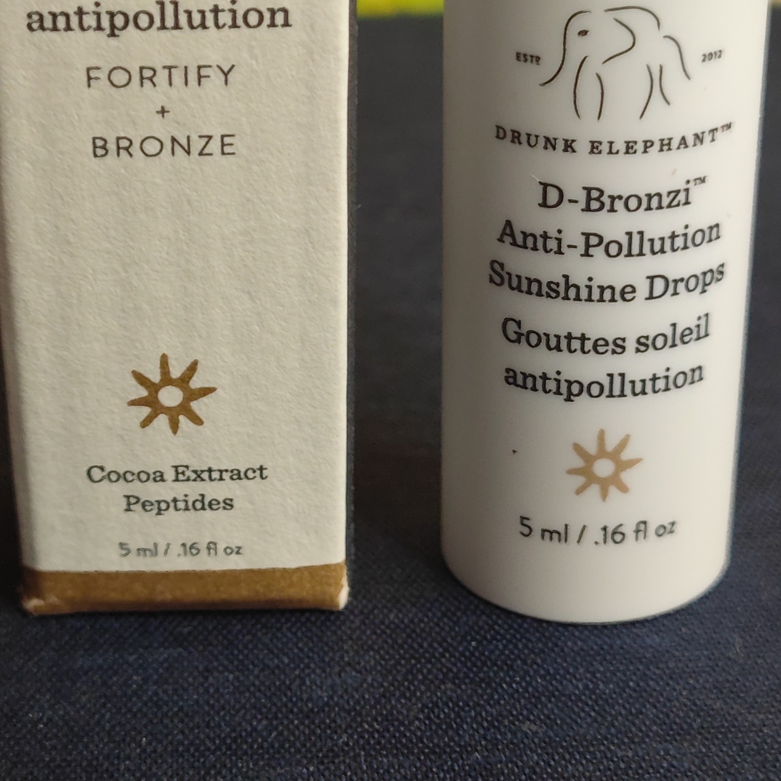 Drunk Elephant D-Bronzi 5ml Anti-Pollution Sunshine Drops Travel 0.16 Oz New Box