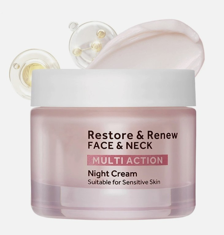 No7 Restore & Renew Face & Neck Multi Action Night Cream (50ml / 1.69 fl oz) NEW
