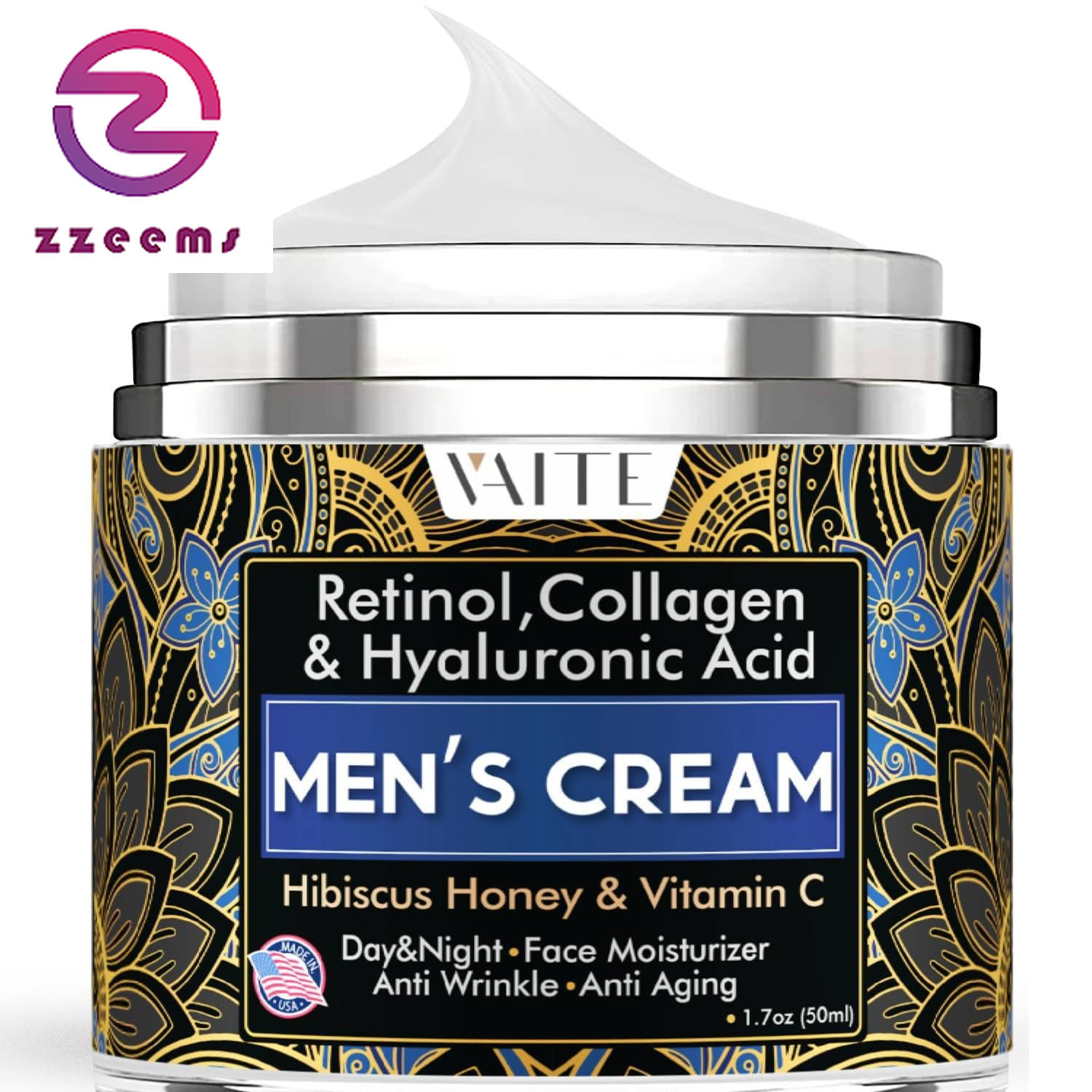 Mens Face Skin Moisturizer with Collagen, Retinol Ant-Aging, Anti-Wrinkle under