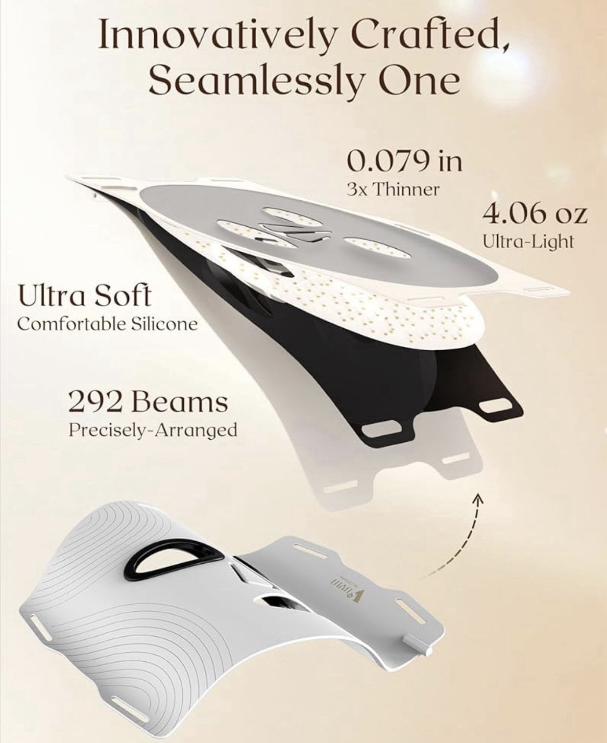 Infrared Light Therapy Face Mask: High-Energy 3-Color 292 Beams