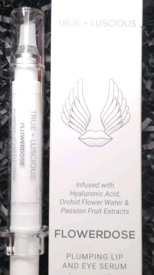 True + Luscious Flowerdose Hydrating 2-in-1 Lip Plumping and Eye Serum BNIB