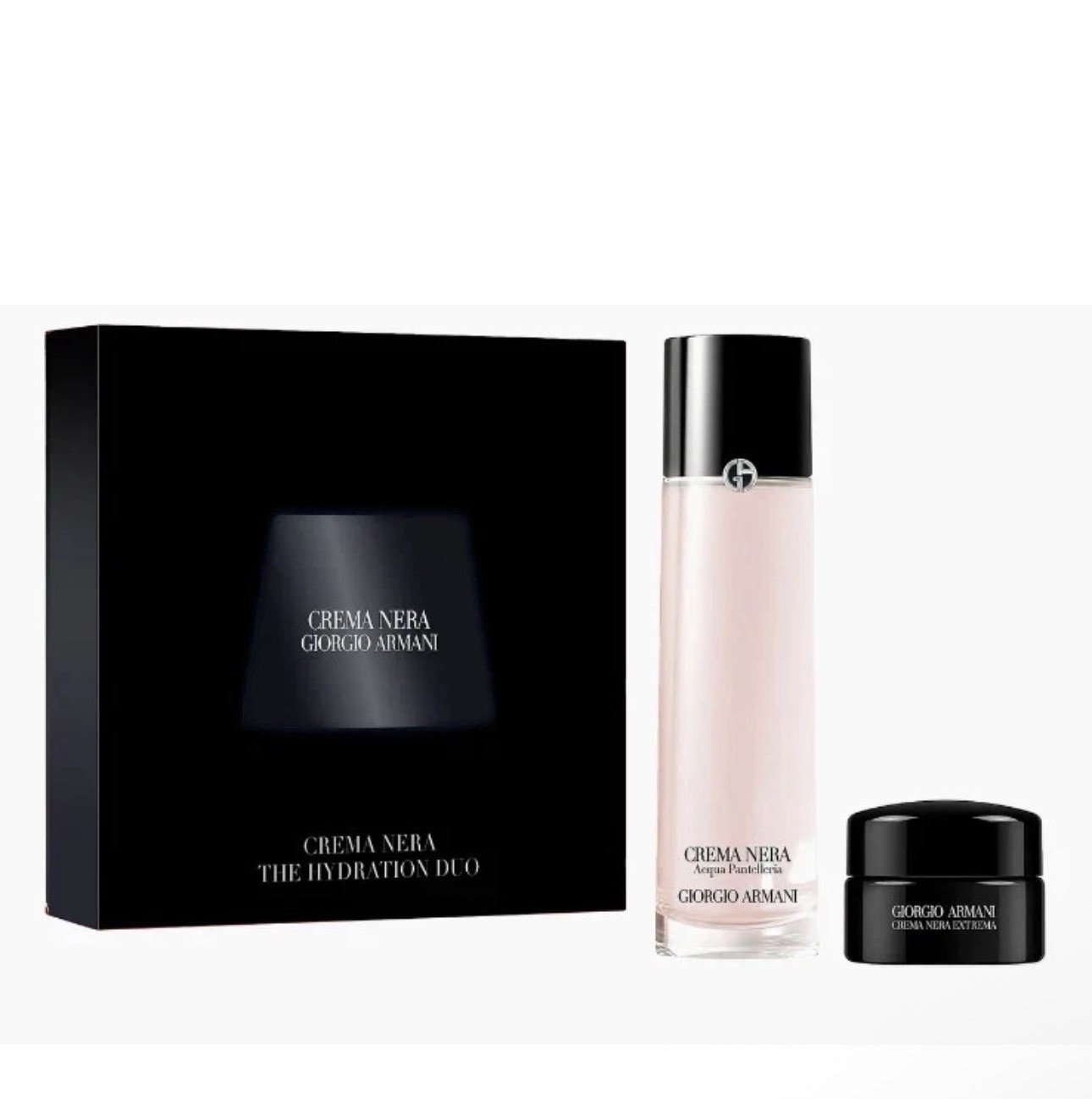 Giorgio Armani Set Crema Nera Acqua Pantelleria 5oz + Entrema Supreme Cream 0.5