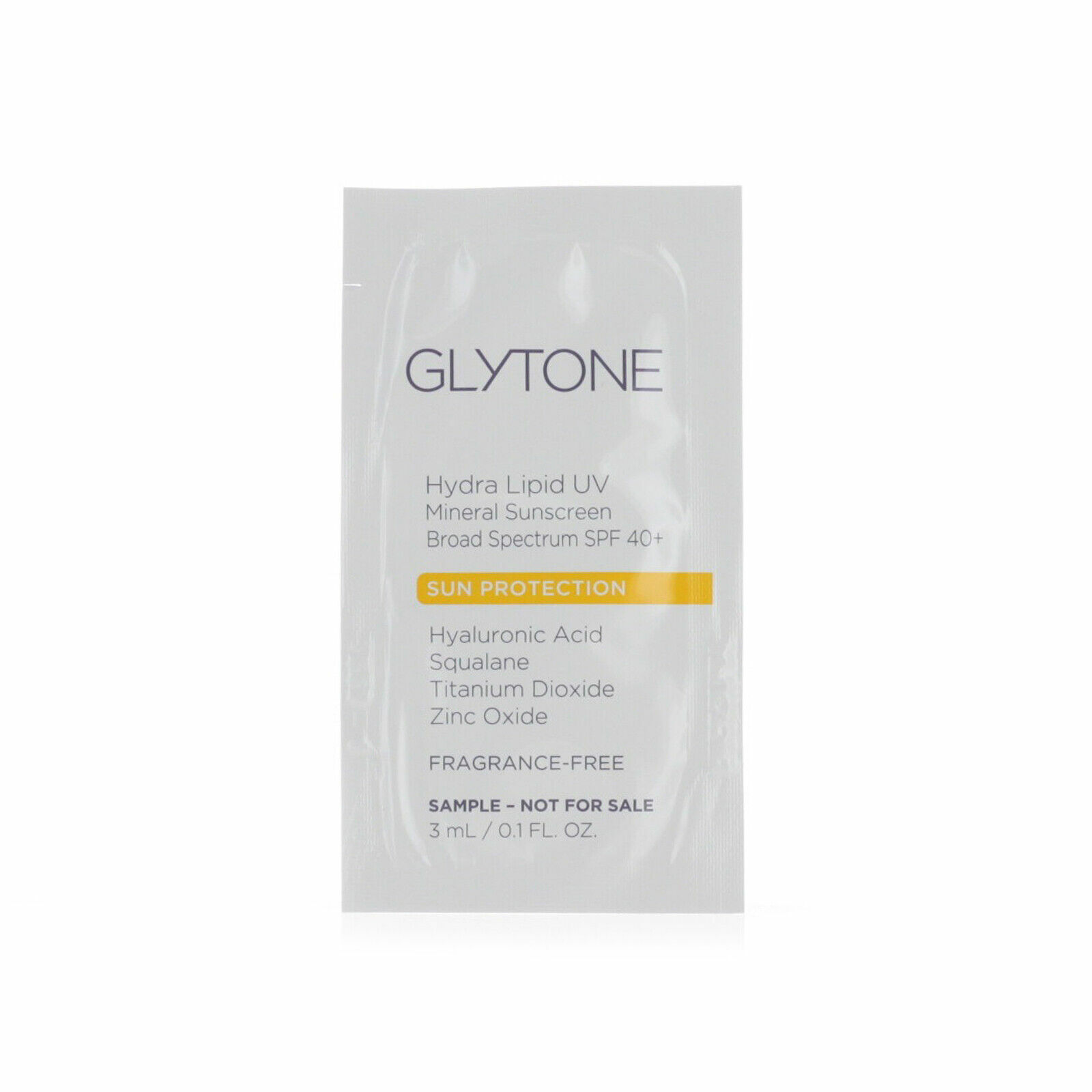 Glytone Hydra Lipid UV Mineral Sunscreen SPF 40+ 5 Samples NEW FAST SHIP