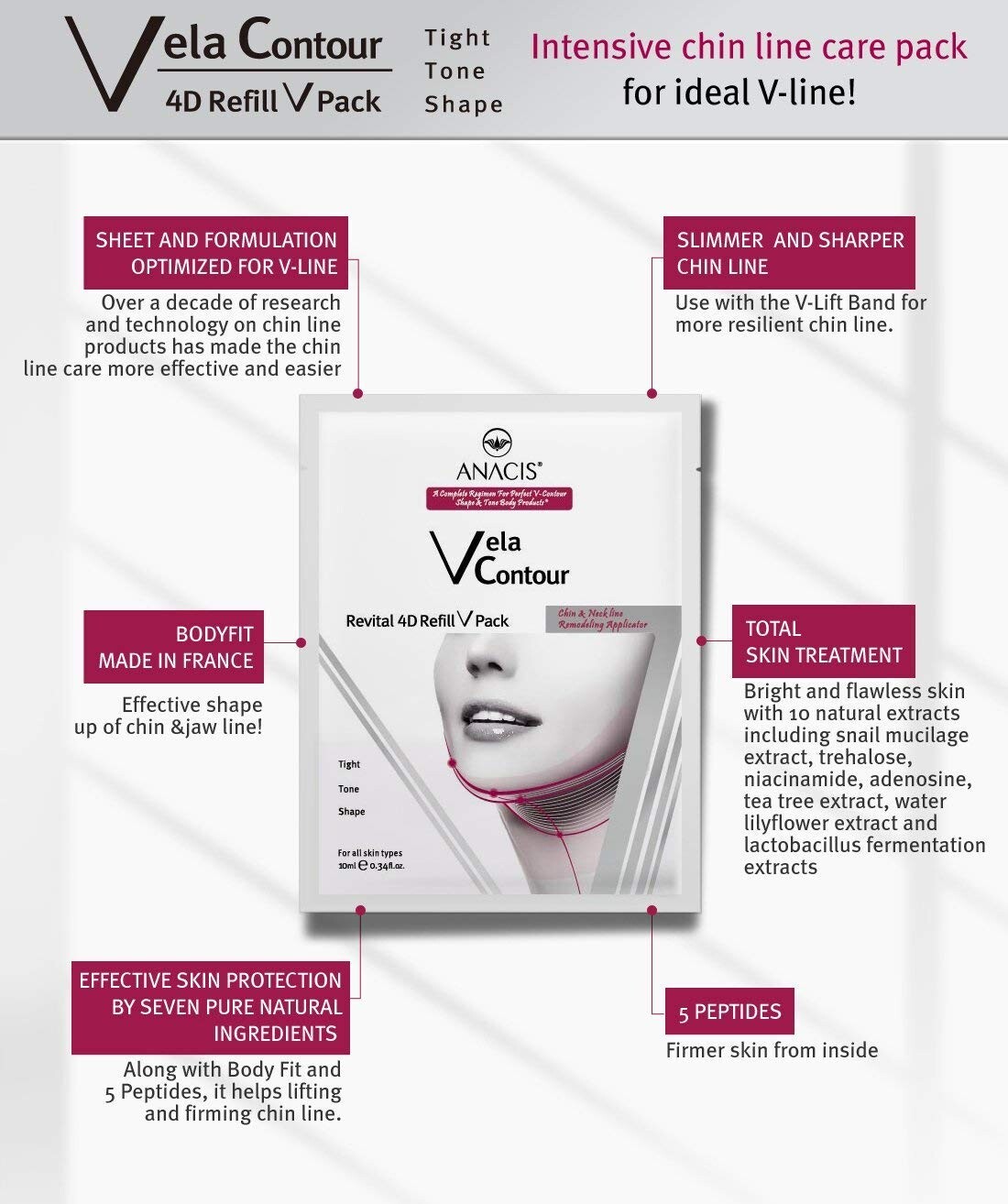 Double Chin Reducer Neck Firming Face Shaping Toning Strap and Facial Masks