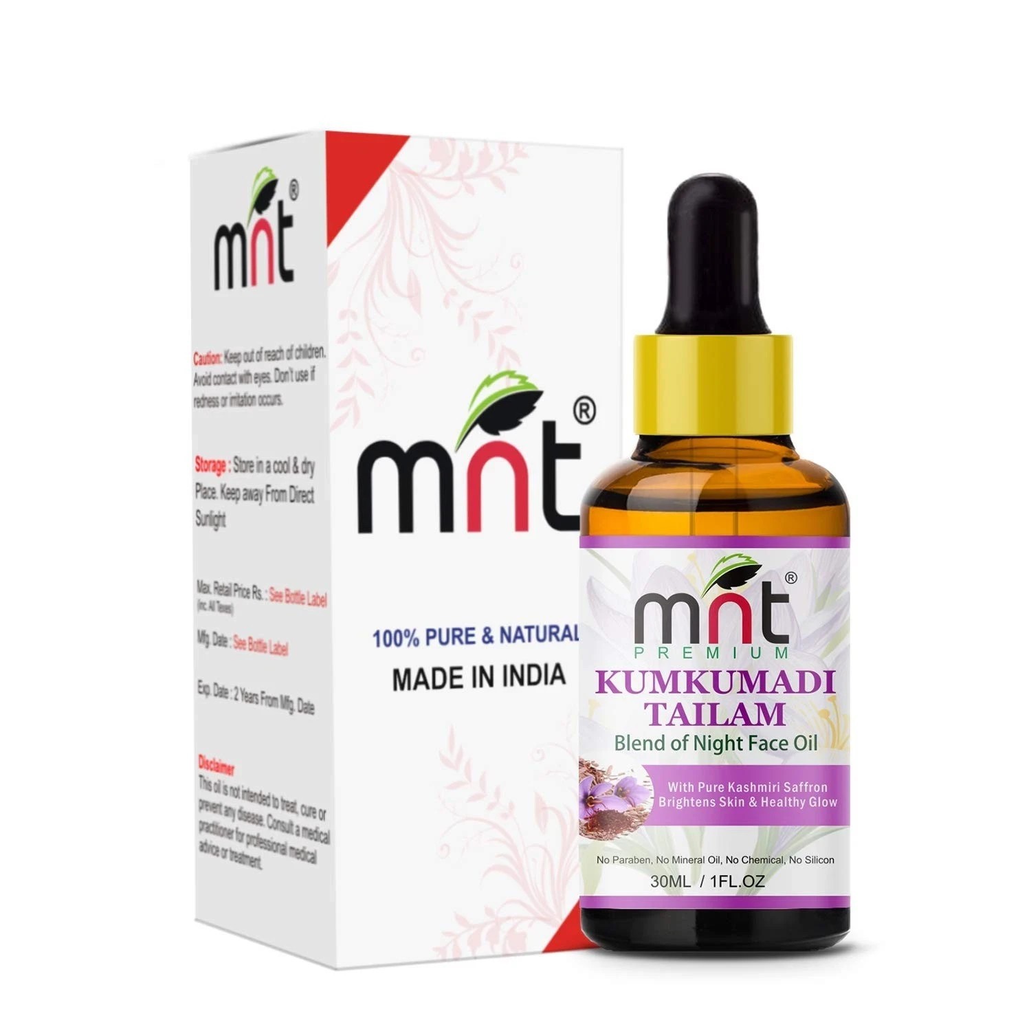 Mnt Kumkumadi Tailam For Skin Brightening 30ml
