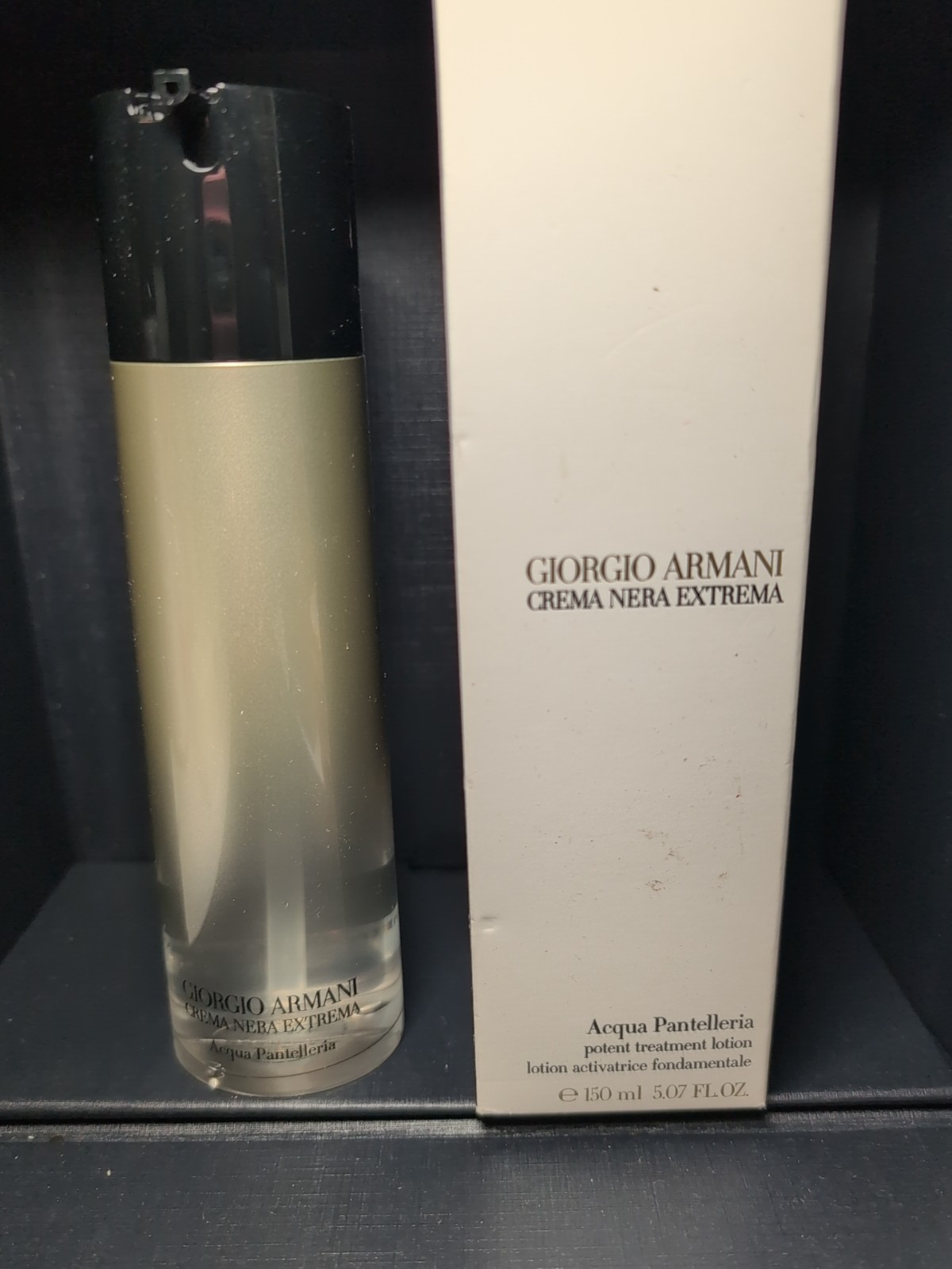 Giorgio Armani Crema Nera Extrema Aqua Pantelleria 150ml , 5.07oz New