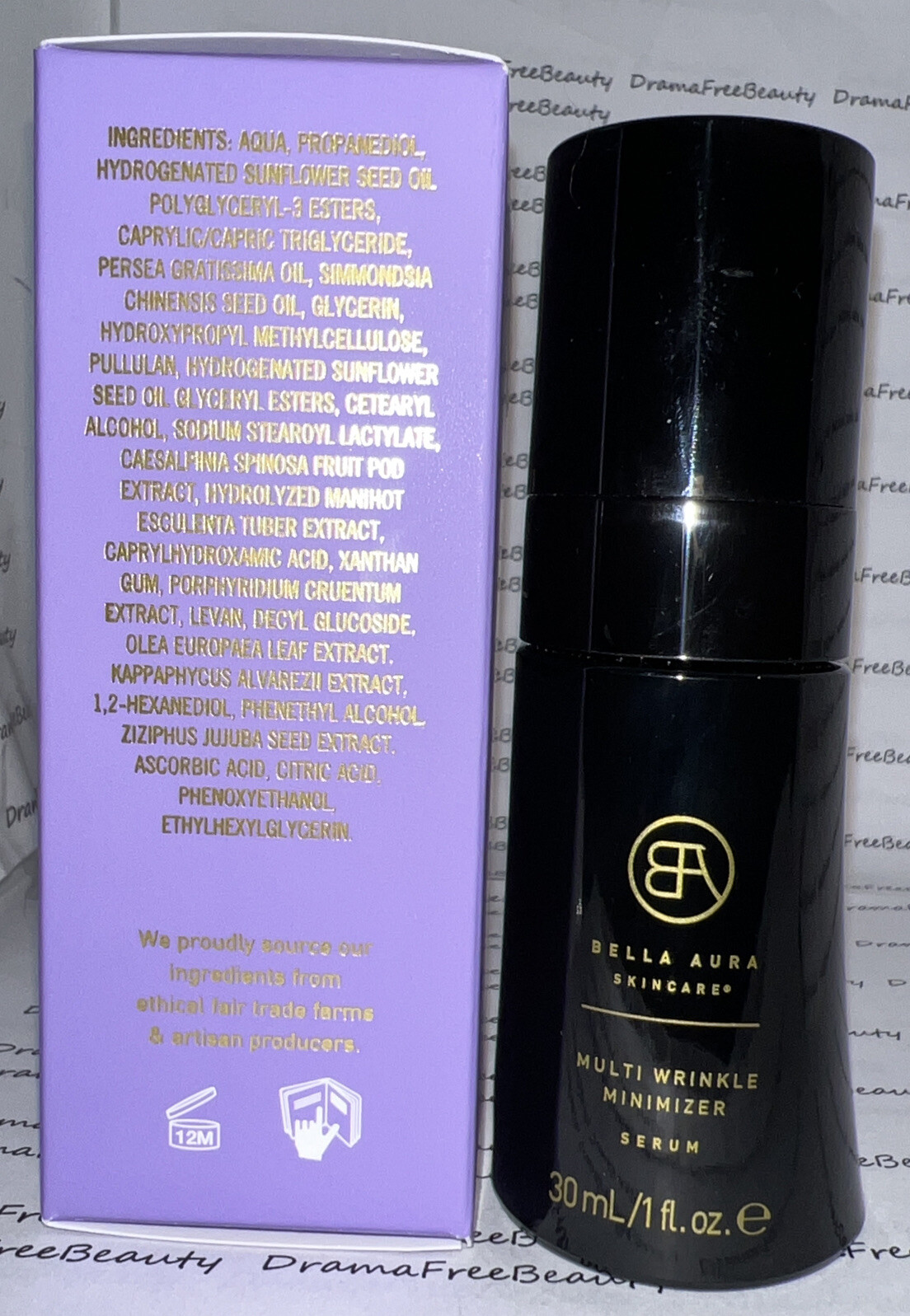 Bella Aura Skincare Custom Care Multi Wrinkle Minimizer Serum, $170 BNIB +Extras