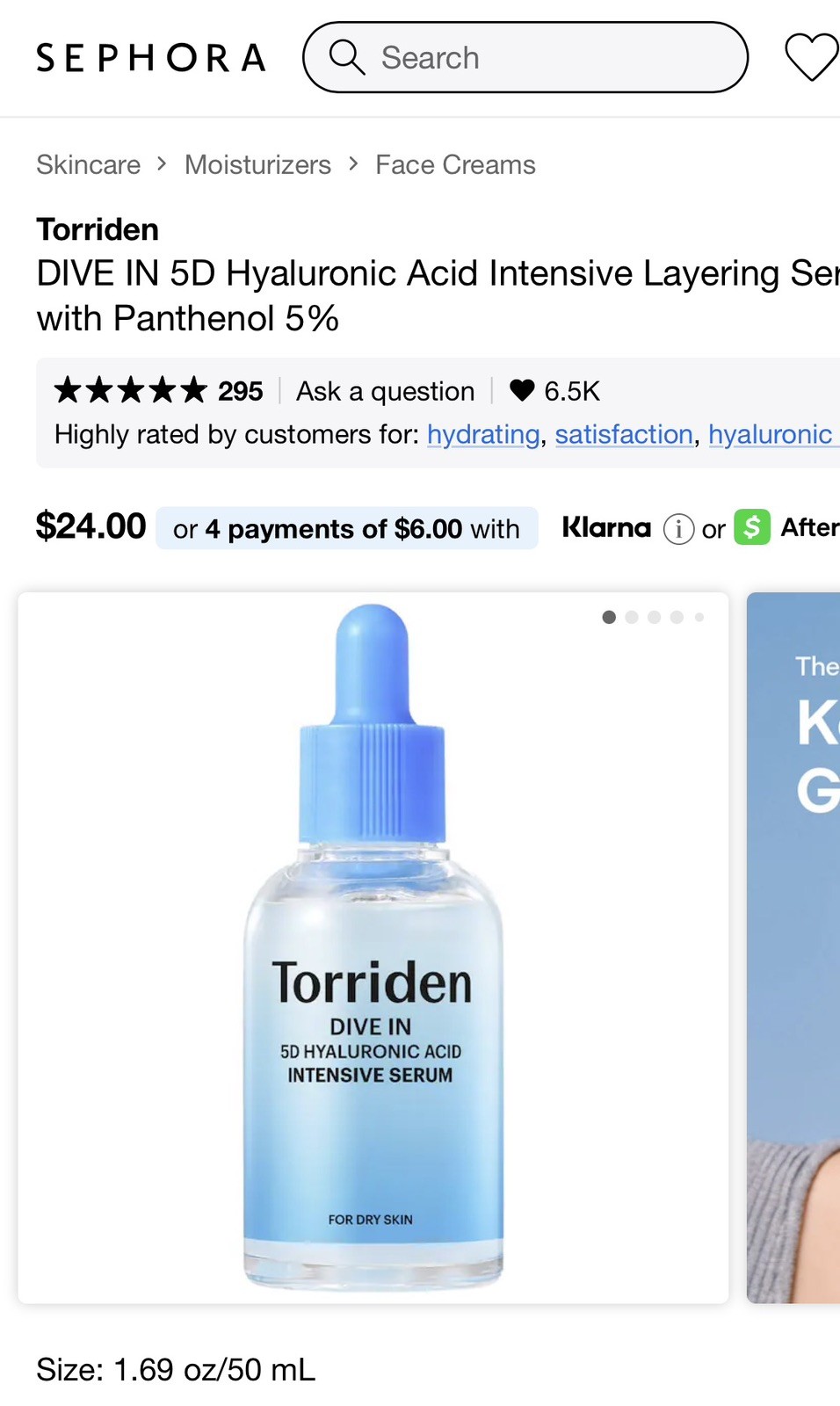Torriden DIVE IN 5D Hyaluronic Acid Intensive Cream + DIVE IN 5D Intensive Serum