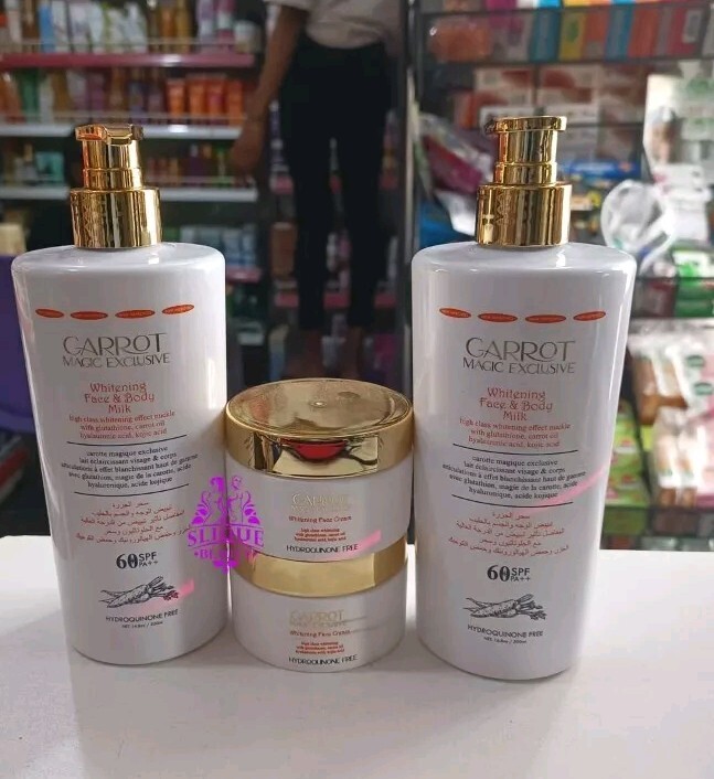 Carrot Magic Exclusive Whitening Face & Body Milk Lotion & Face Cream. 60SPF.