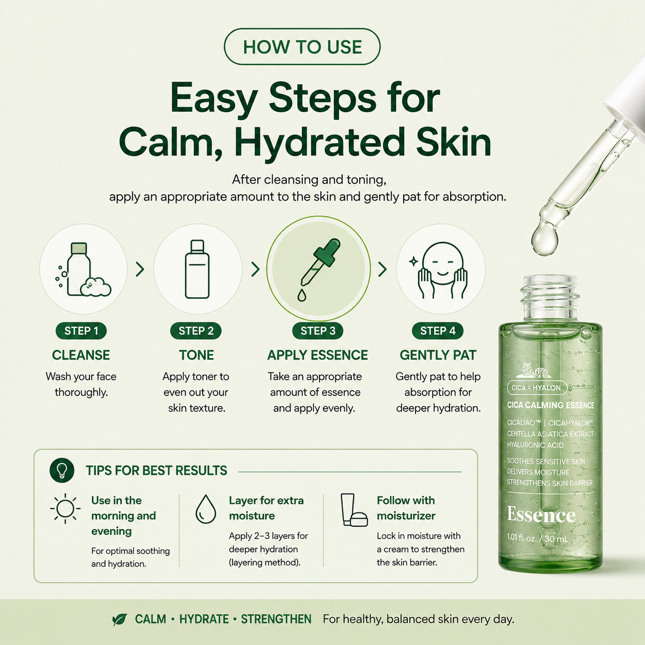 K-beauty VT Cica Calming Essence 30ml Korean Skincare Hydrating Soothing Serum