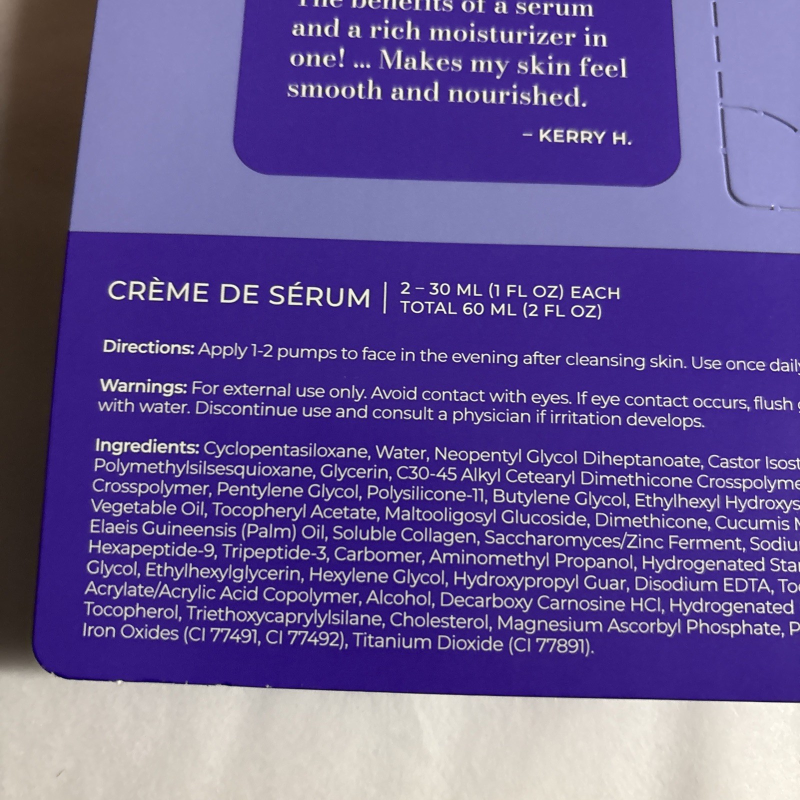 MEANINGFUL BEAUTY CINDY CRAWFORD 2 in 1 Crème De Serum 2 PK, 1 Fl Oz Each