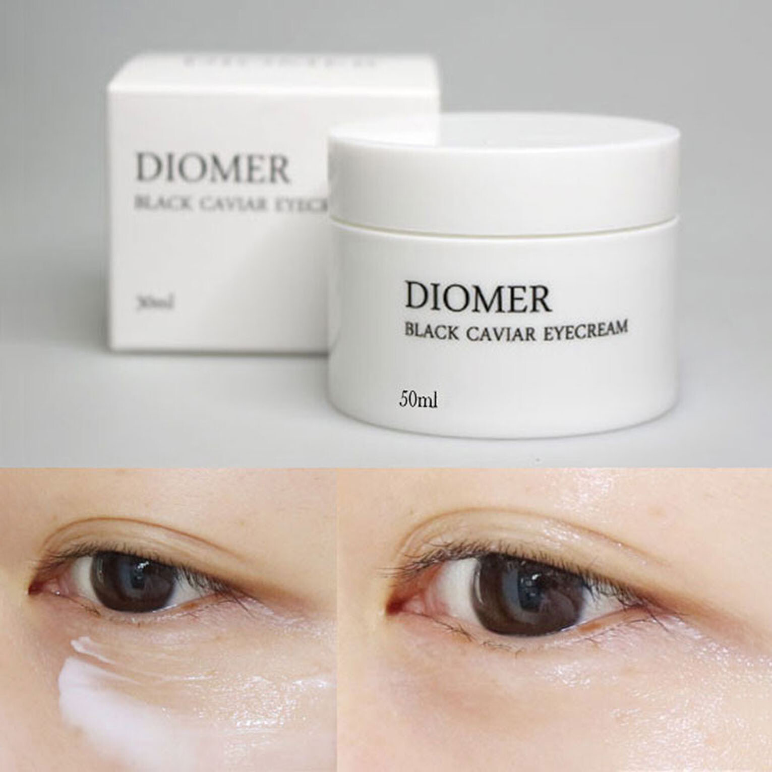 DIOMER Black Caviar Eye Cream 1.69oz / 50ml Anti Aging, Wrinkles K-Beauty