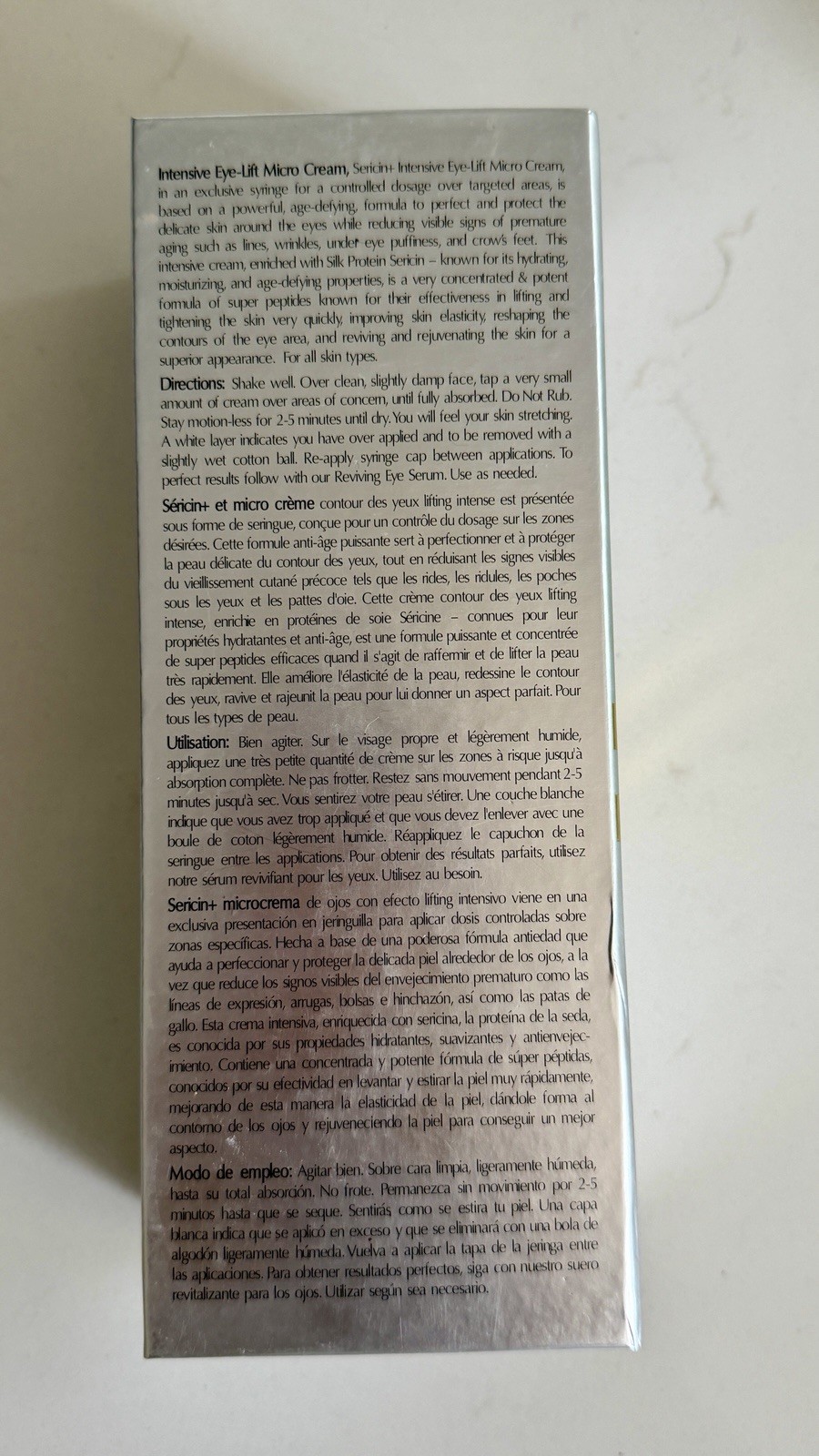 Sericin Plus Intensive Eye-Lift Micro Cream Instant Wrinkle Filler