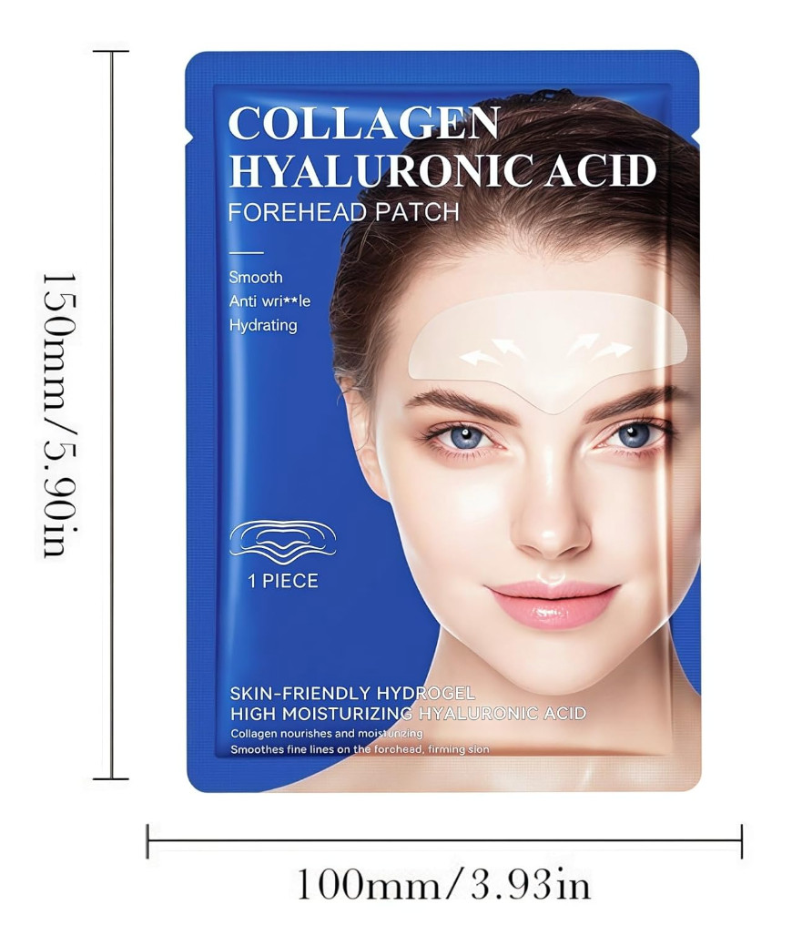 5 Pieces Collagen Hyaluronic acid Forehead Patches Skin Smoothing Skin Texture++