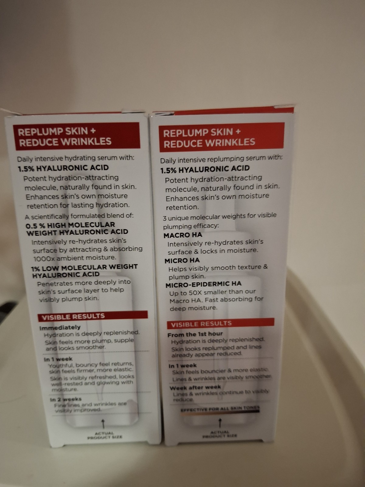 L’Oréal Paris Revitalift Derm Intensives 1.5% HA Face Serum 1 oz 2 Boxes