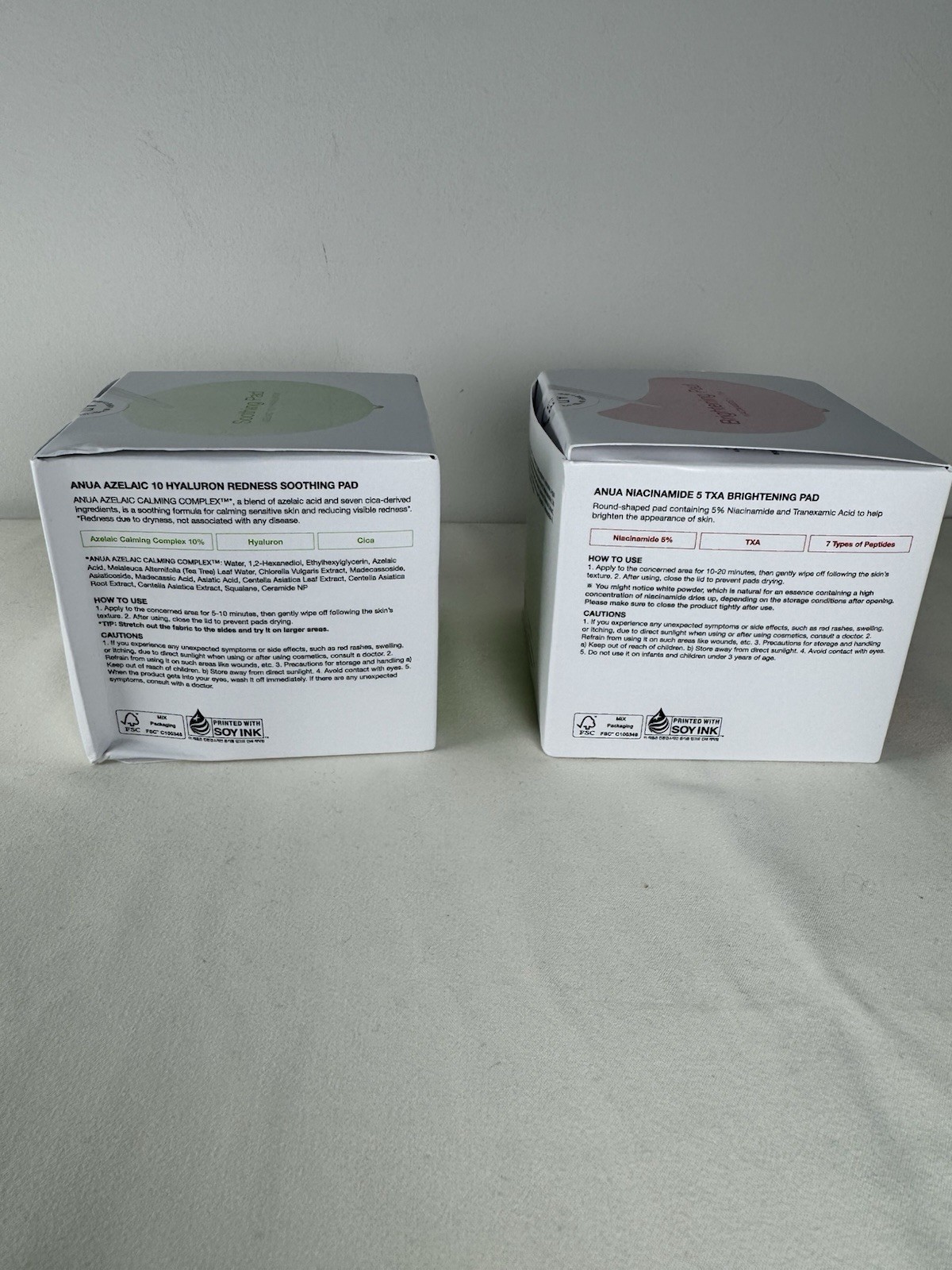 Anua Skincare Pad Bundle Brightening + Soothing Pads New In Box