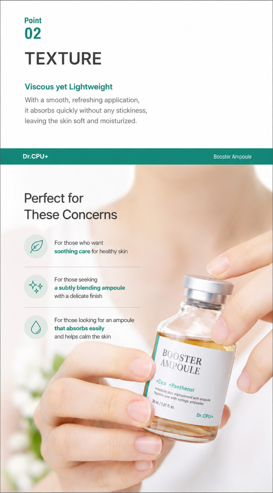 [ K-beauty Dr.CPU+ Cica Booster Ampoule 30ml | Centella & Panthenol Serum ]