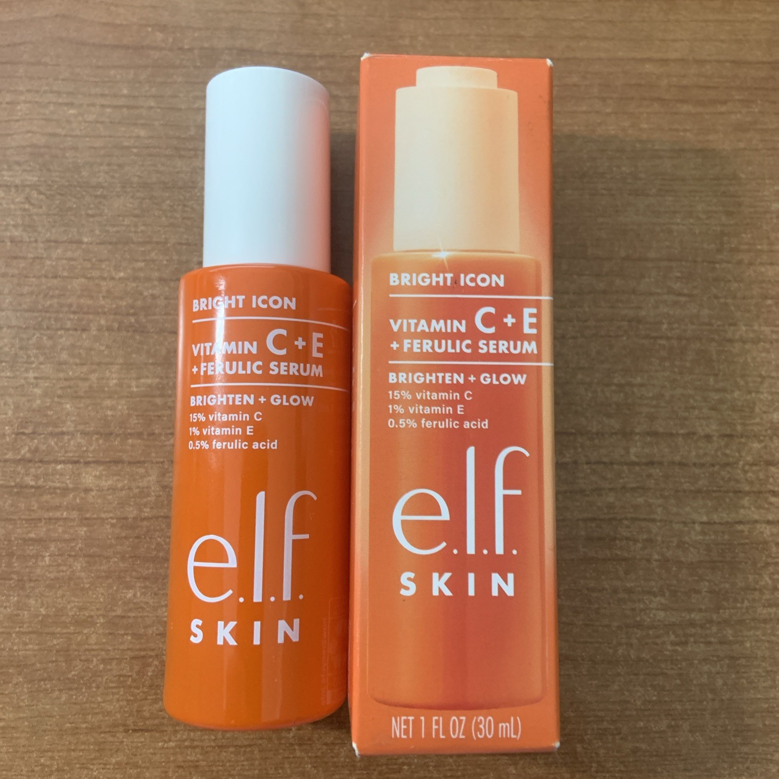 e.l.f. SKIN Bright Icon Vitamin C + E + Ferulic Face Serum 1 fl oz FREE SHIP