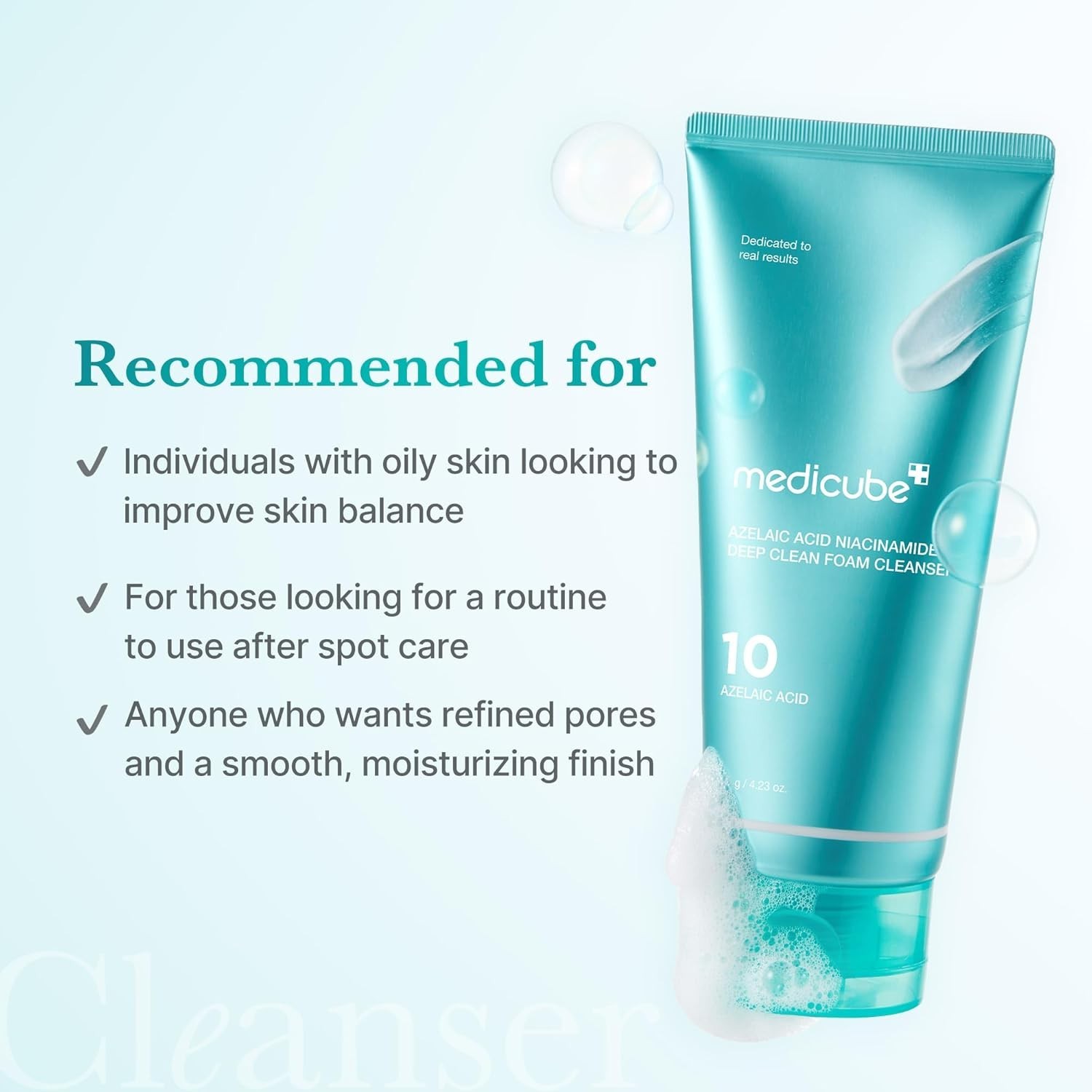 medicube Facial Cleanser Azelaic Acid Whip Cleanser Soothing Cleansing Foam (BN)