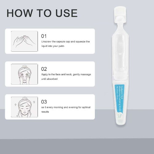 BIG SALE 60 Pcs Hyaluronic Acid Serum Vials Ultra-Hydrating Glass Skin Treatment