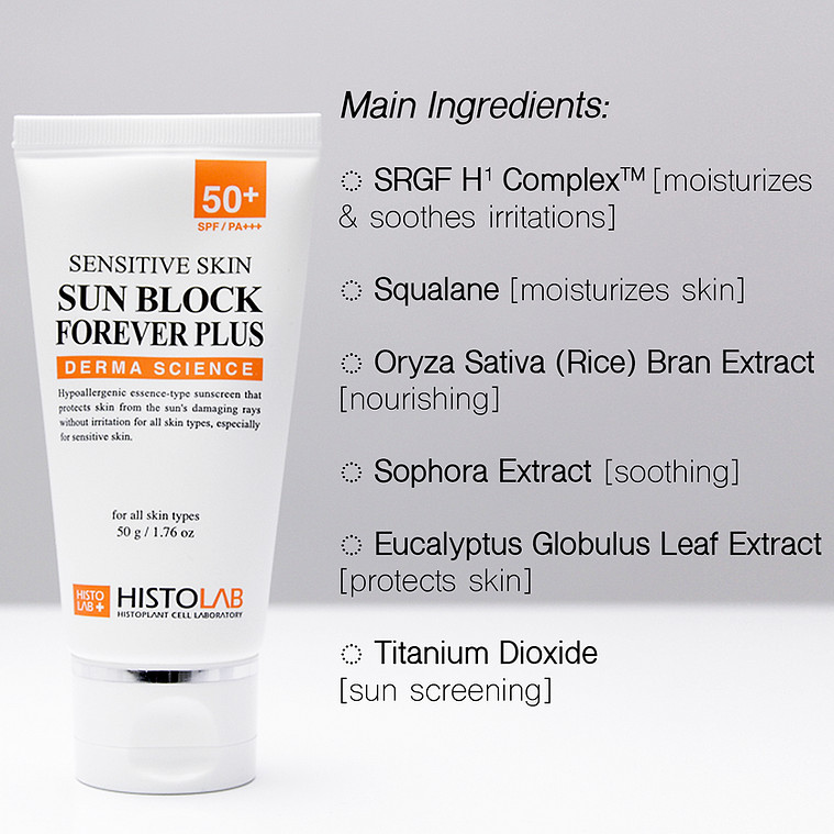 HISTOLAB Sensitive Skin Sun Block Forever Plus SPF50+ PA+++ Korean Skin Care
