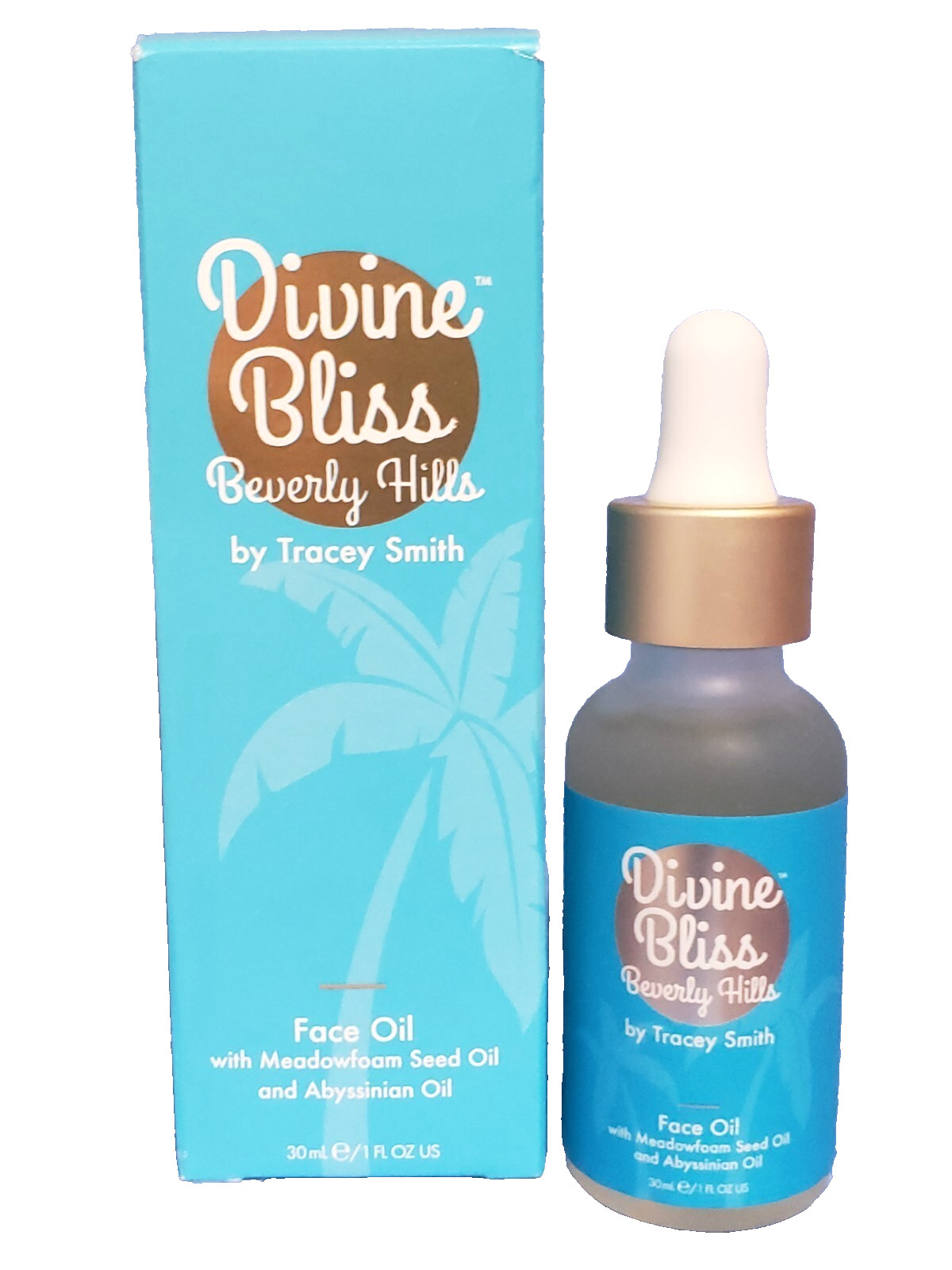 DIVINE BLISS Beverly Hills Face Oil w/Medowfoam Seed Oil & Abyssinian Oil – 1oz