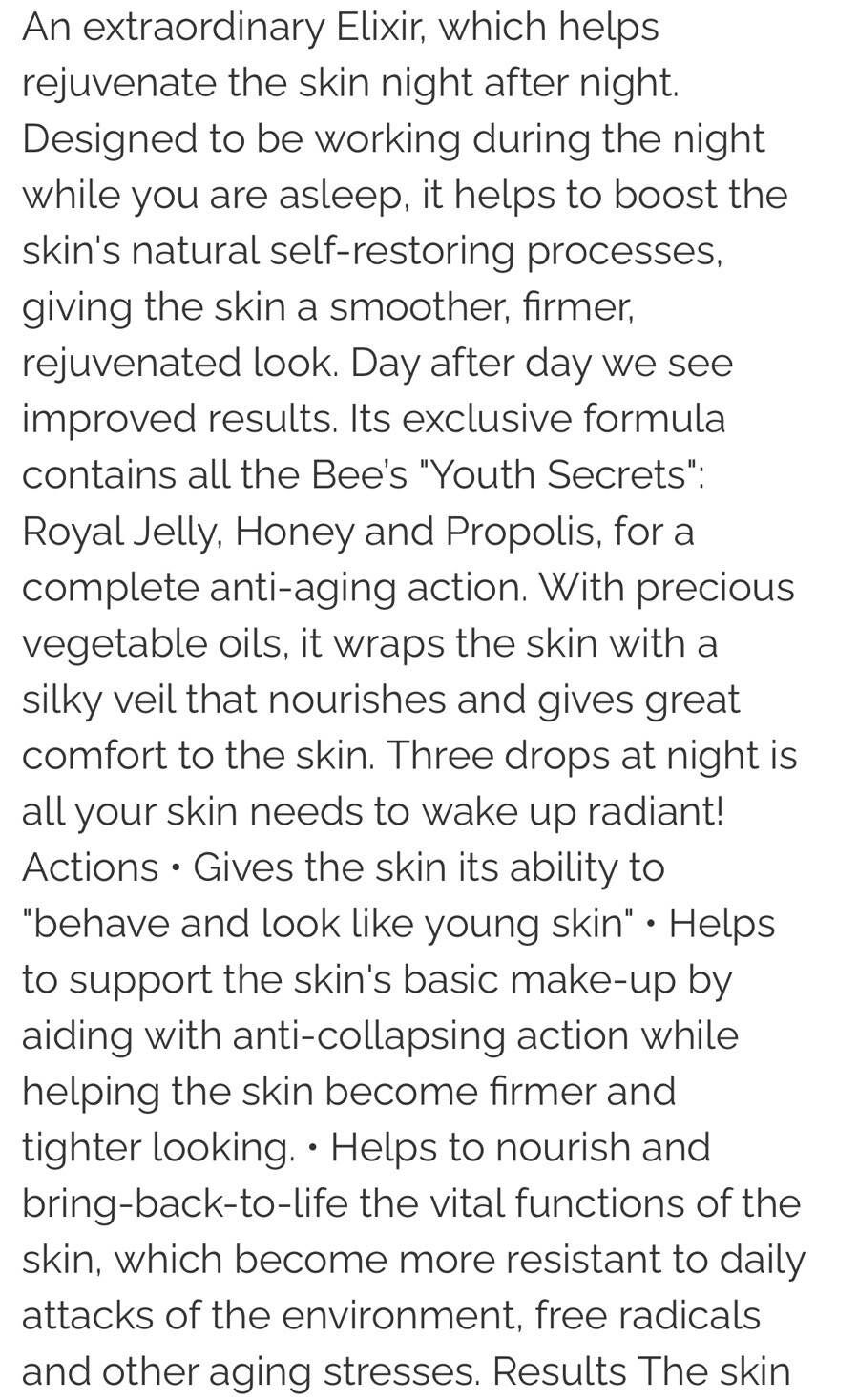 Perlier Royal Elixir Oil of Youth Royal Jelly Restorative Night Treatment $129